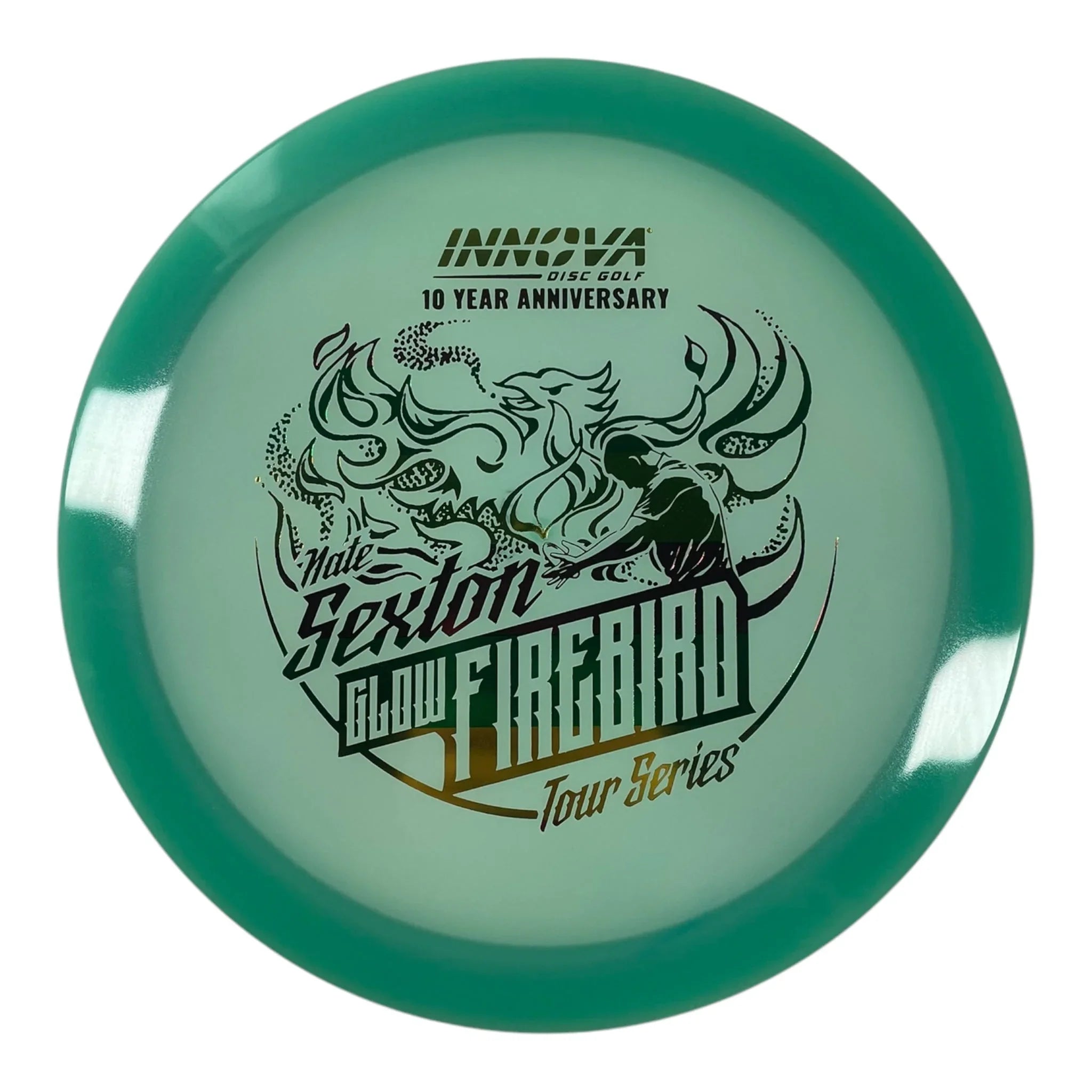 Innova Champion Discs Firebird | Champion Proto Glow | Green/Rasta 173g (Nate Sexton 10 Year Anniversary) Disc Golf