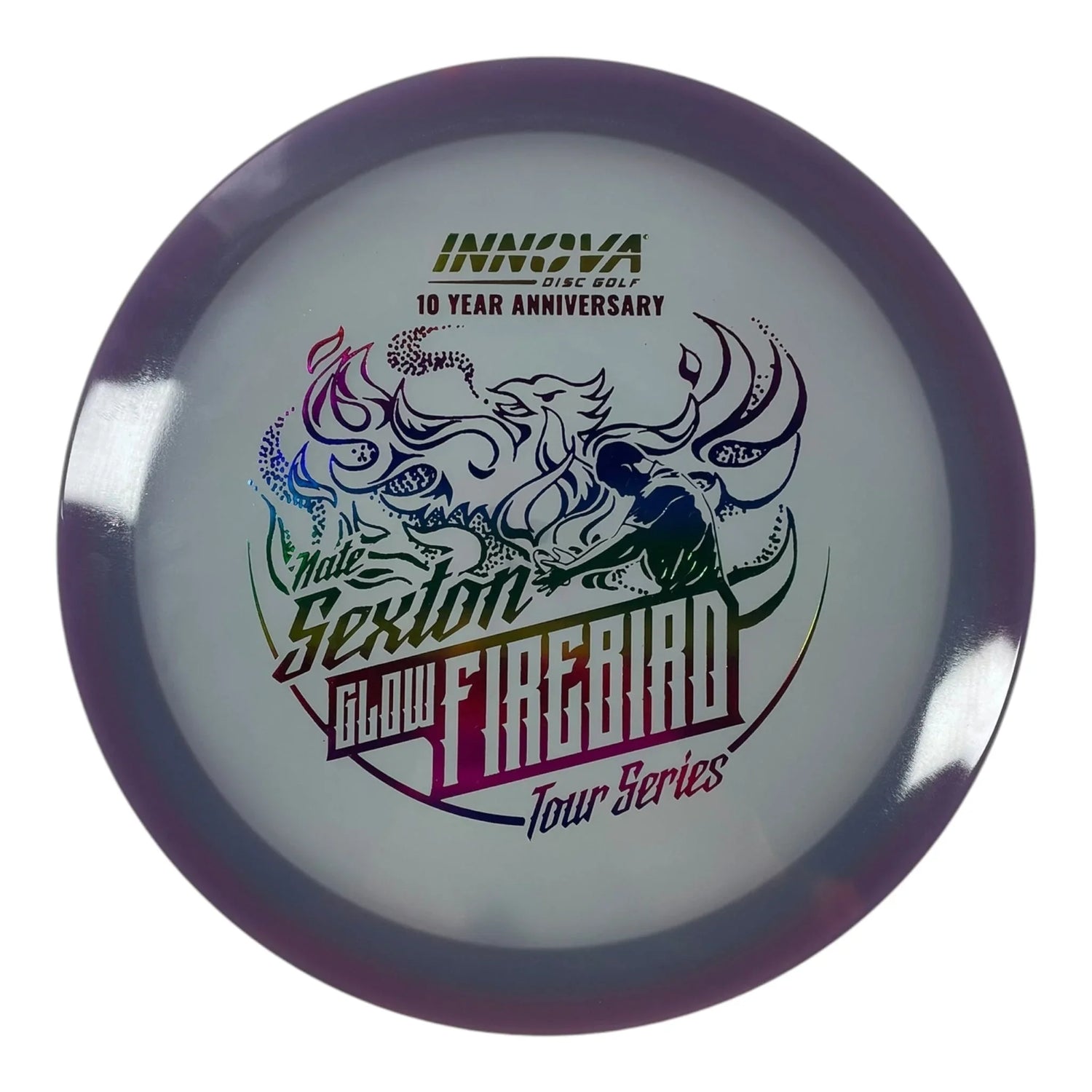 Innova Champion Discs Firebird | Champion Proto Glow | Purple/Rainbow 173g (Nate Sexton 10 Year Anniversary) Disc Golf