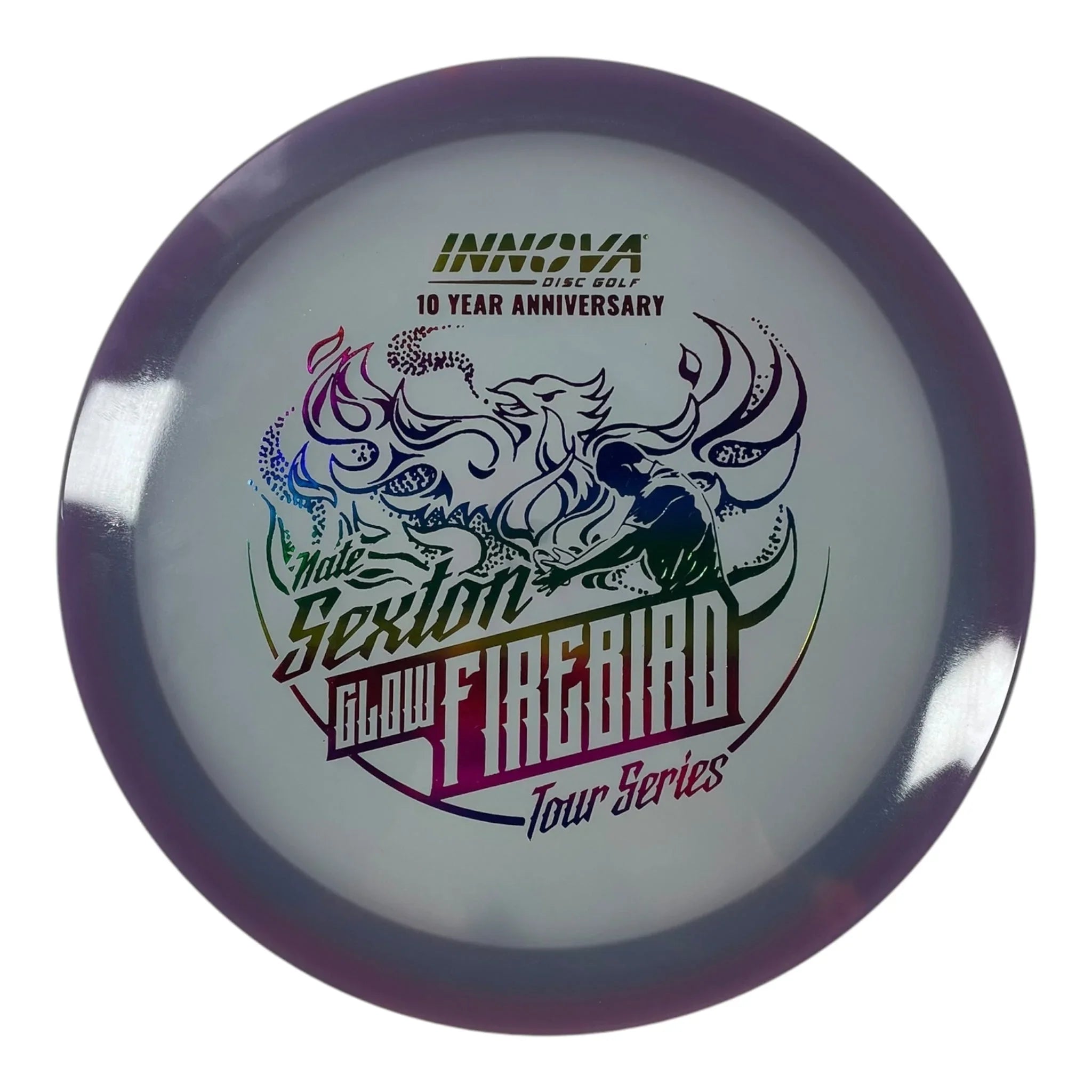 Innova Champion Discs Firebird | Champion Proto Glow | Purple/Rainbow 173g (Nate Sexton 10 Year Anniversary) Disc Golf