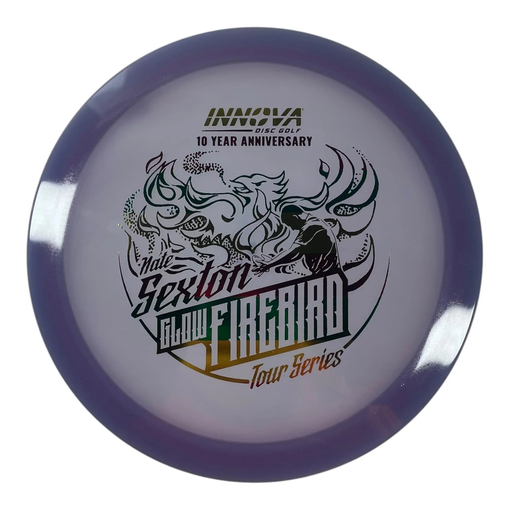 Innova Champion Discs Firebird | Champion Proto Glow | Purple/Rasta 173g (Nate Sexton 10 Year Anniversary) Disc Golf