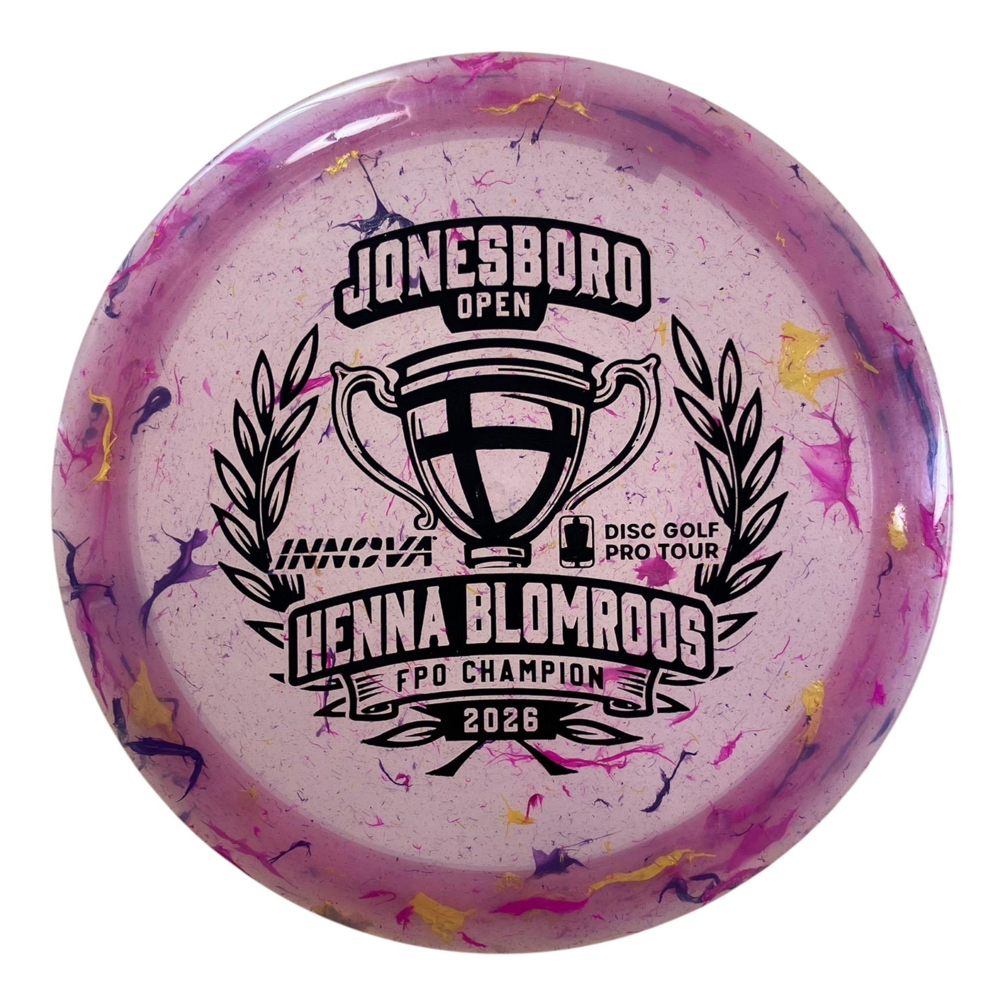 Innova Champion Discs Firebird | Party Time | Pink/Black 173g (Henna Blomroos Commemorative) Disc Golf