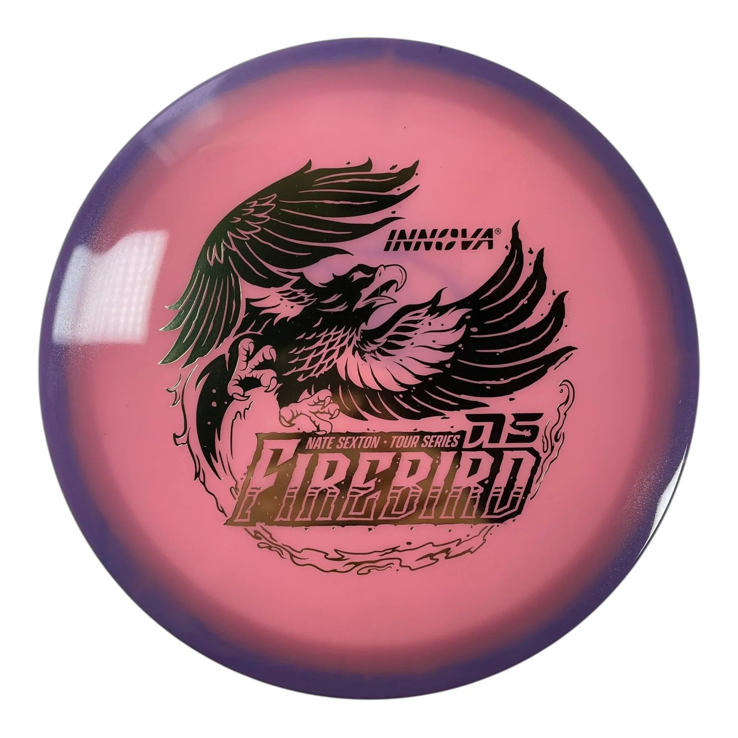 Innova Champion Discs Firebird | Proto Glow Halo Champion | Pink/Gold Holo 173-174g (Nate Sexton) Disc Golf