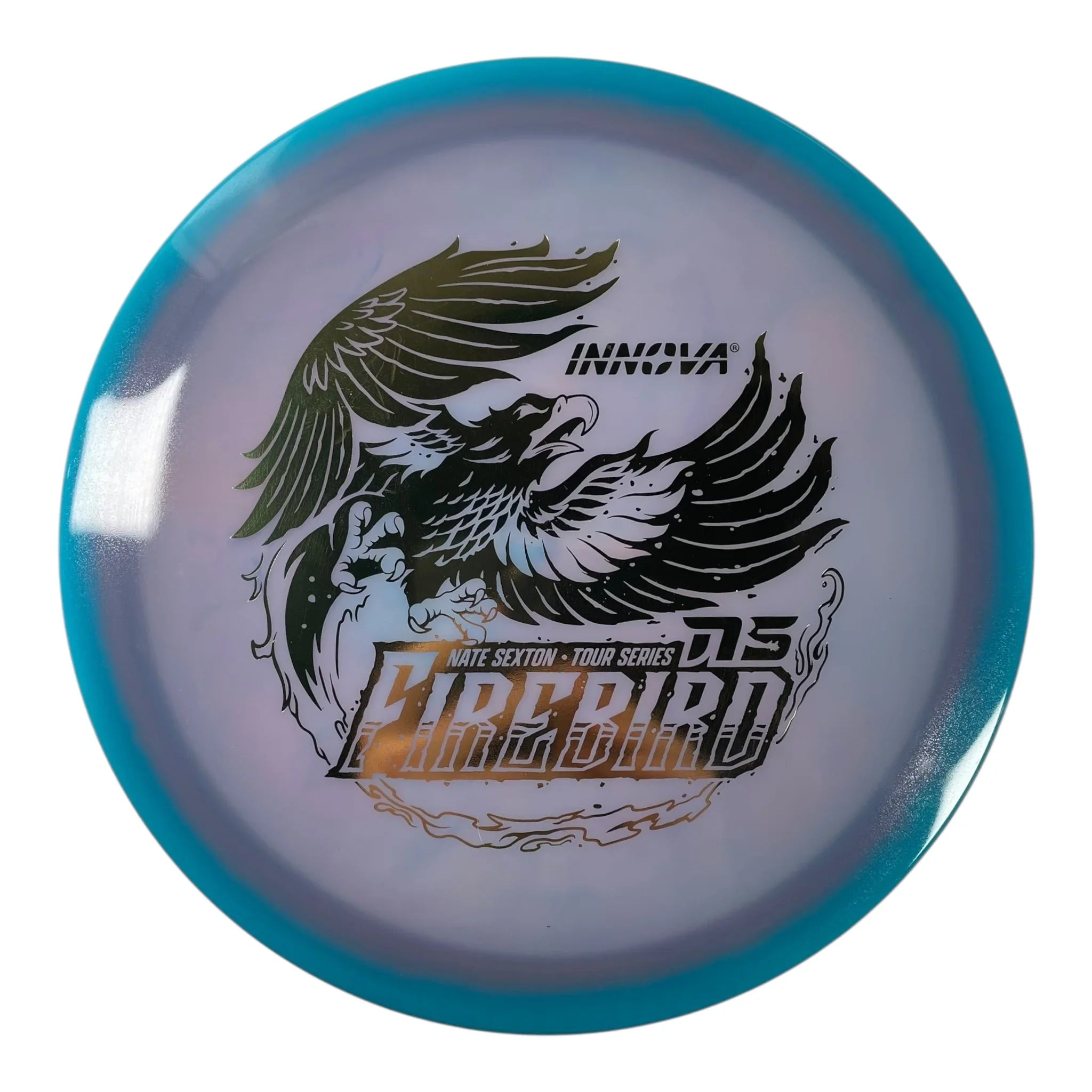 Innova Champion Discs Firebird | Proto Glow Halo Champion | Purple/Gold Holo 174g (Nate Sexton) Disc Golf