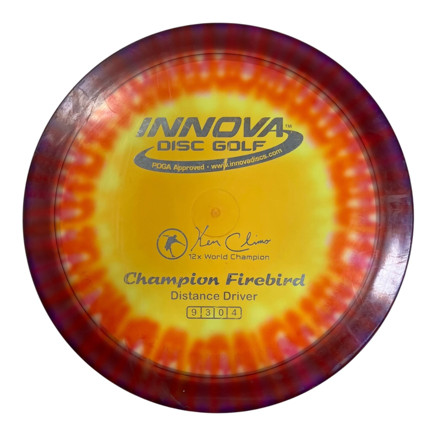 Innova Champion Discs Firebird - Used Fair | Champion I-Dye | Red/Silver 173g (12x Klimo) Disc Golf
