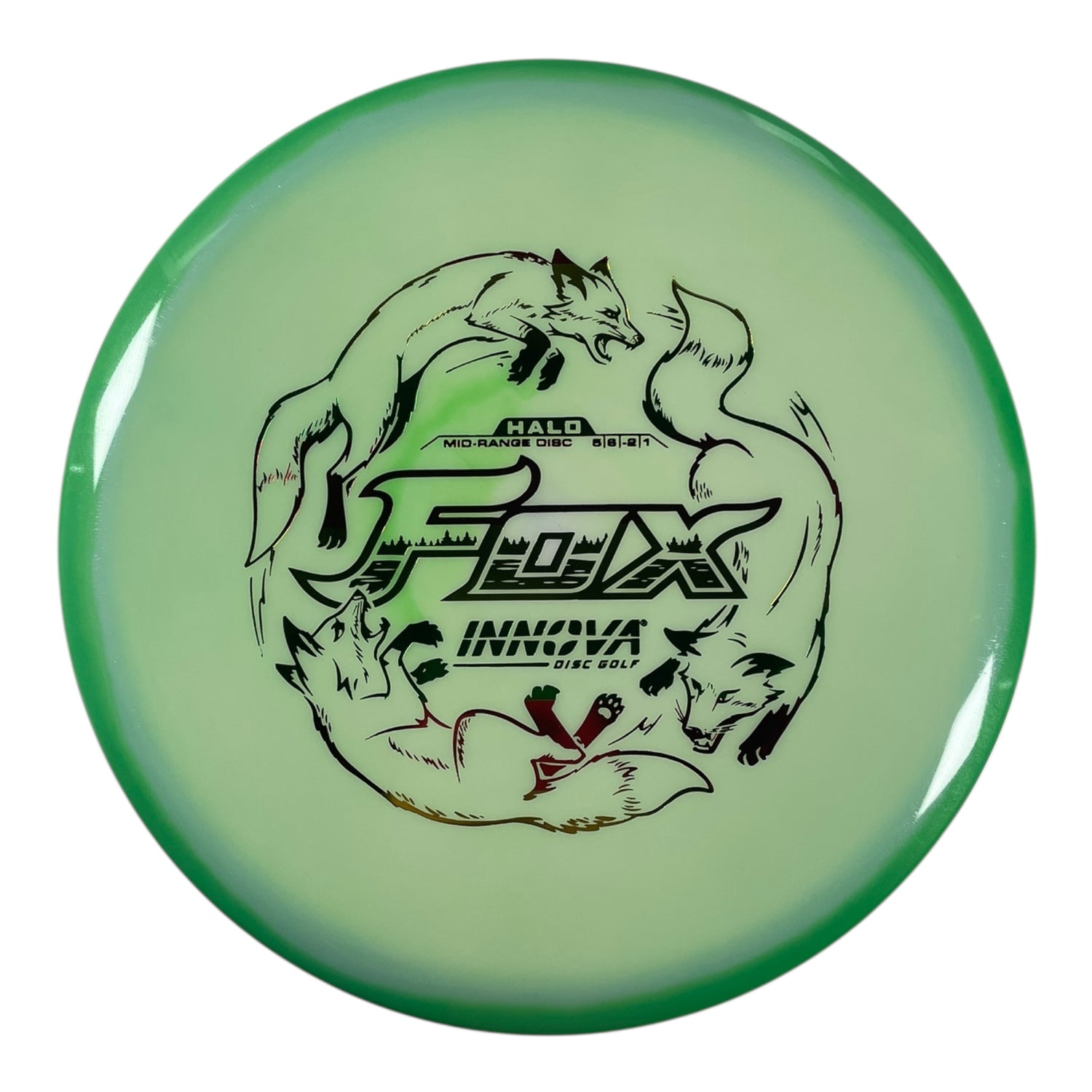 Innova Champion Discs Fox | Halo Star | Green/Rasta 175g Disc Golf