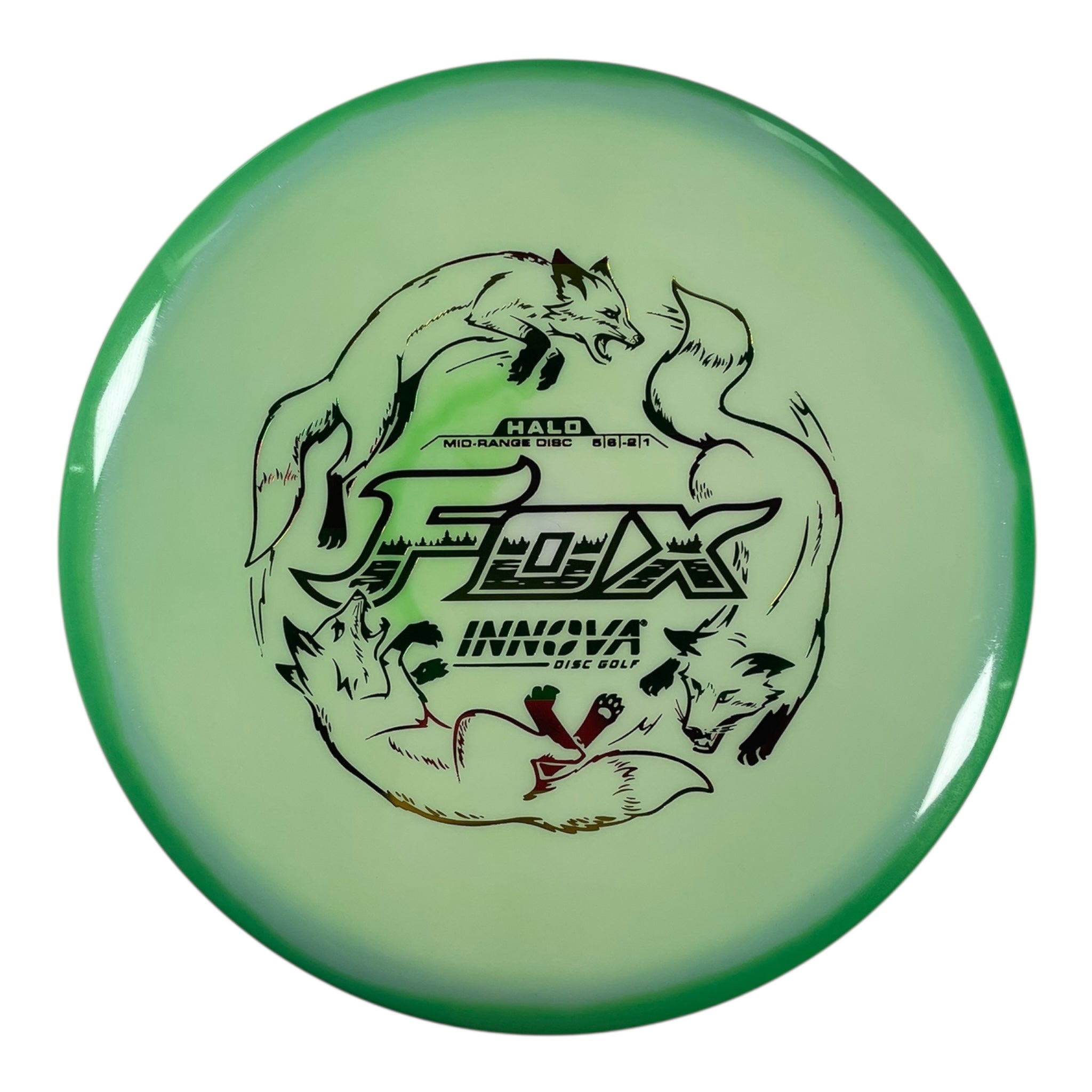 Innova Champion Discs Fox | Halo Star | Green/Rasta 175g Disc Golf