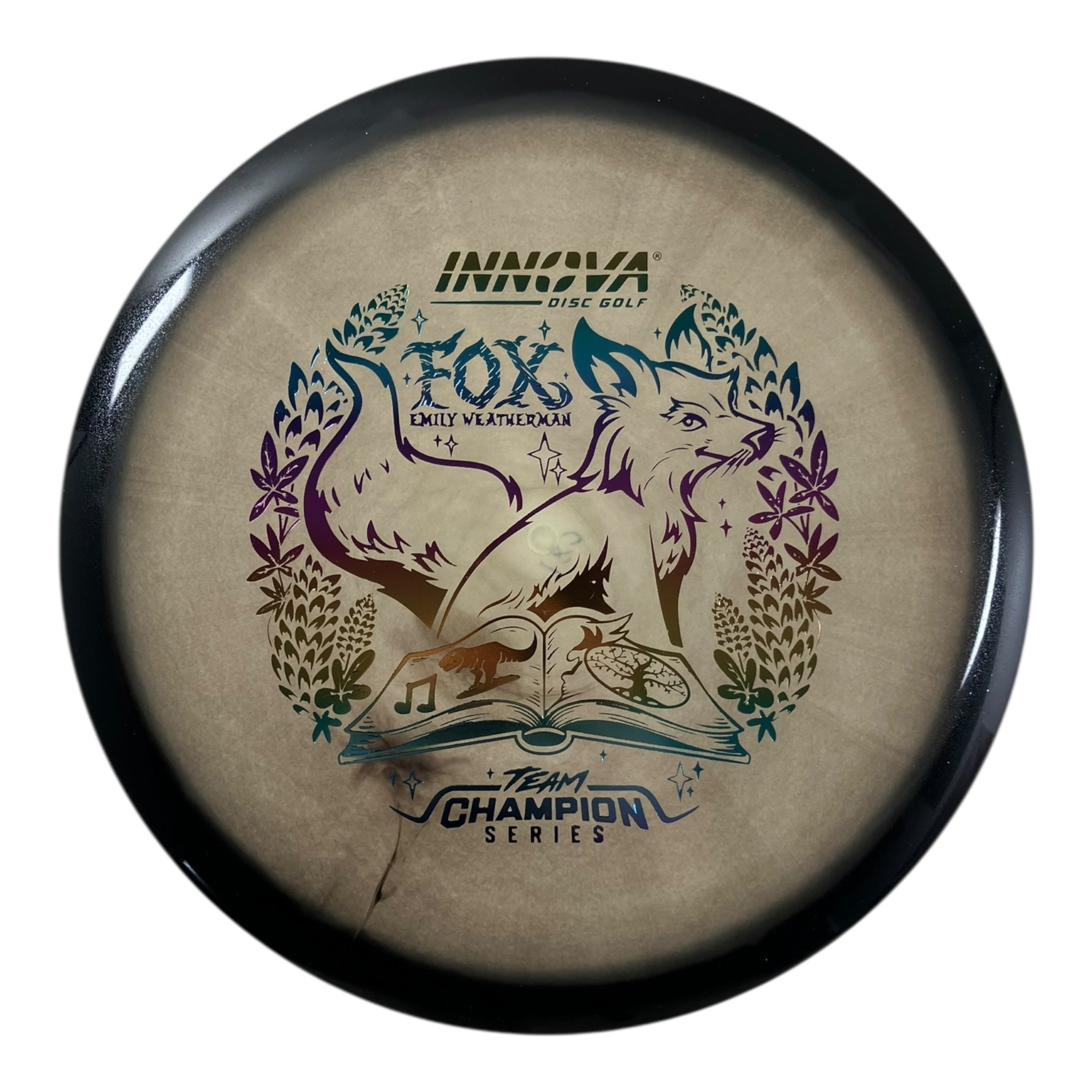 Innova Champion Discs Fox | Proto Glow Halo Champion | Black/Rainbow 180g (Emily Weatherman) Disc Golf