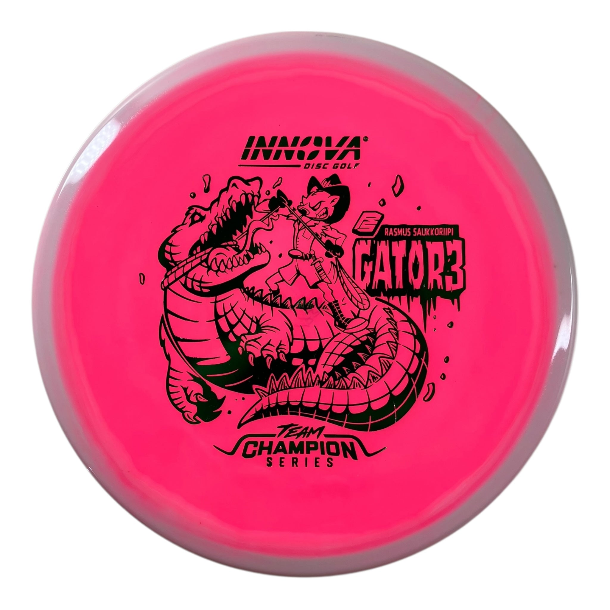 Innova Champion Discs Gator3 | Halo Champion | Pink/White/Green 175g (Rasmus Saukkoriipi) Disc Golf