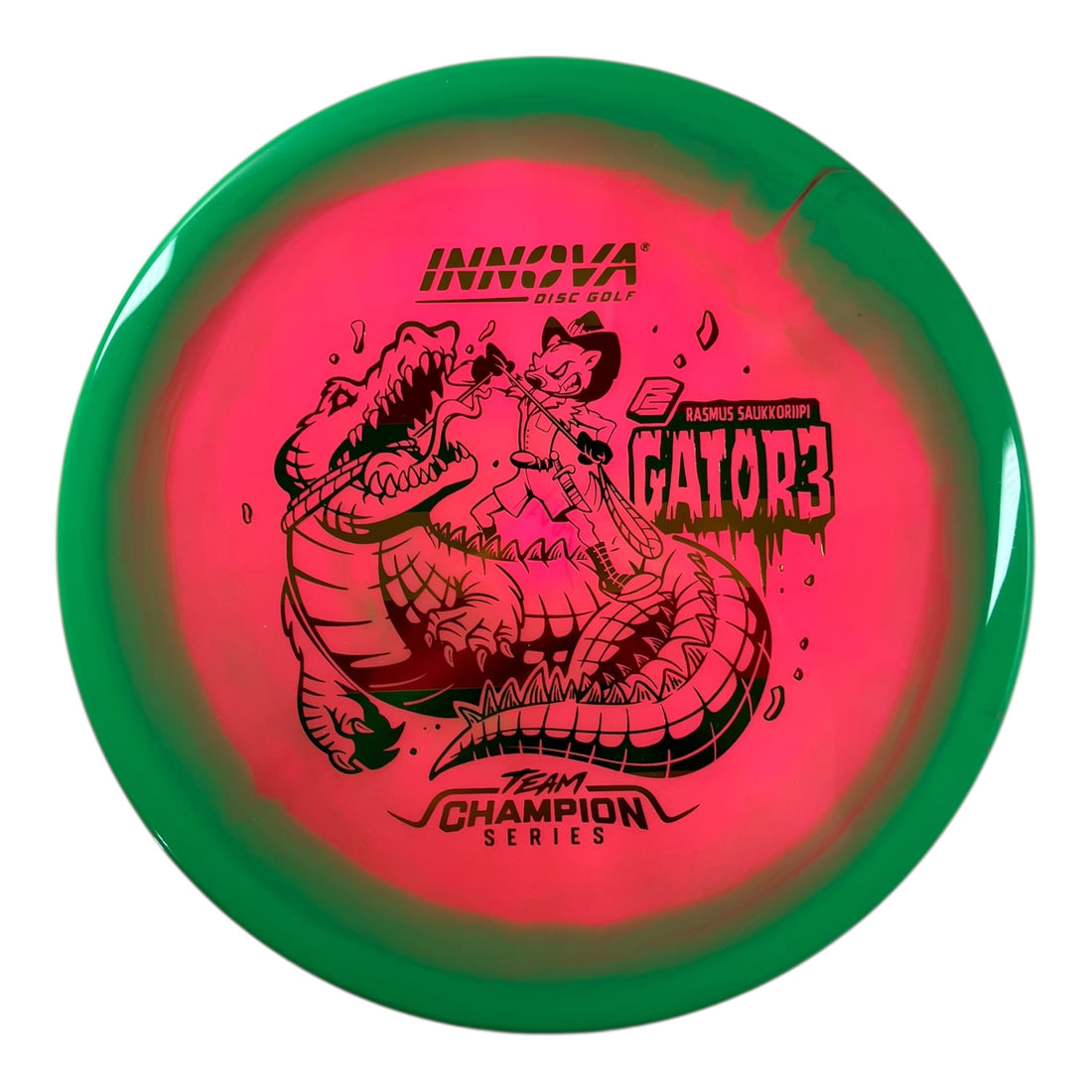 Innova Champion Discs Gator3 | Halo Champion | Red/Green/Rasta 175 (Rasmus Saukkoriipi) Disc Golf