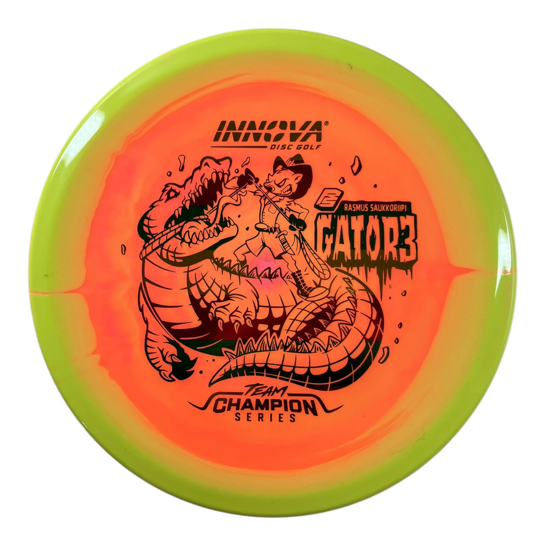 Innova Champion Discs Gator3 | Halo Champion | Yellow/Orange/Rasta 175g (Rasmus Saukkoriipi) Disc Golf