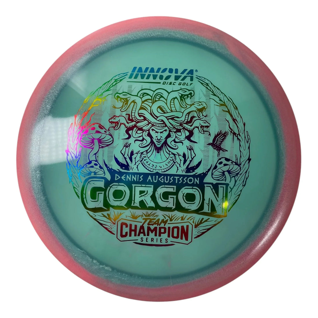 Innova Champion Discs Gorgon | Glow Halo Champion | Blue/Rainbow 173 - 175g (Dennis Augustsson) Disc Golf