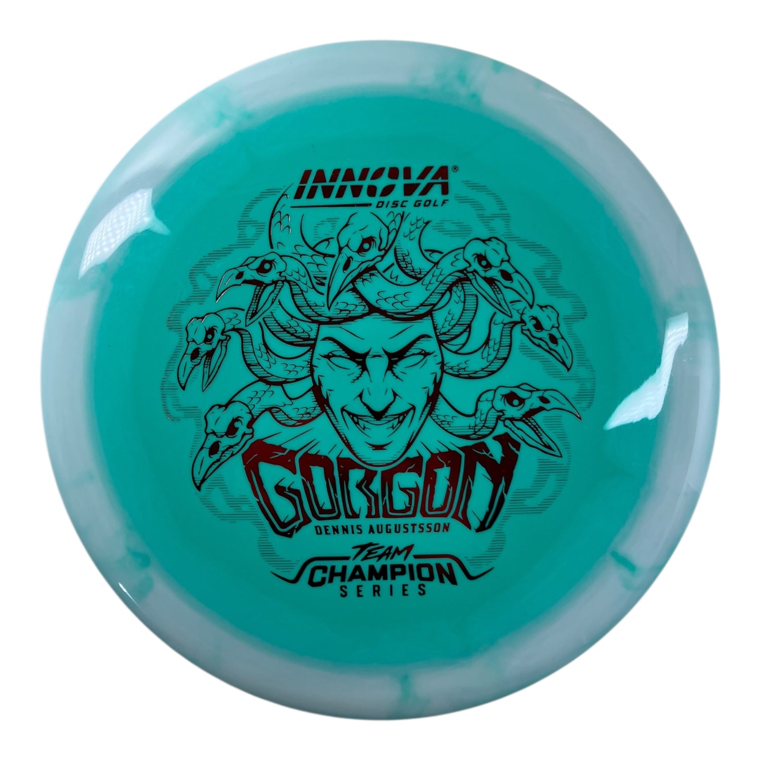 Innova Champion Discs Gorgon | Halo Star | Teal/Red 175g (Dennis Augustsson) Disc Golf