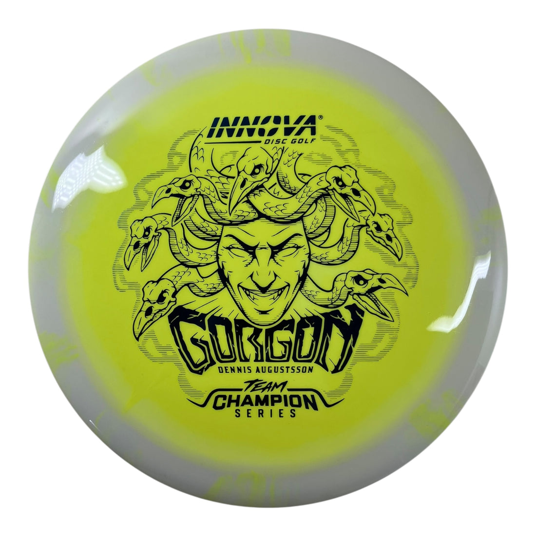 Innova Champion Discs Gorgon | Halo Star | Yellow/Blue 175g (Dennis Augustsson) Disc Golf