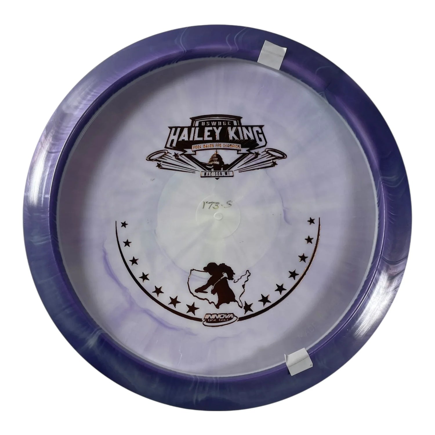 Innova Champion Discs Hawkeye | Halo Star | Purple/Gold 173g (2022 Hailey King USWDGC) Disc Golf