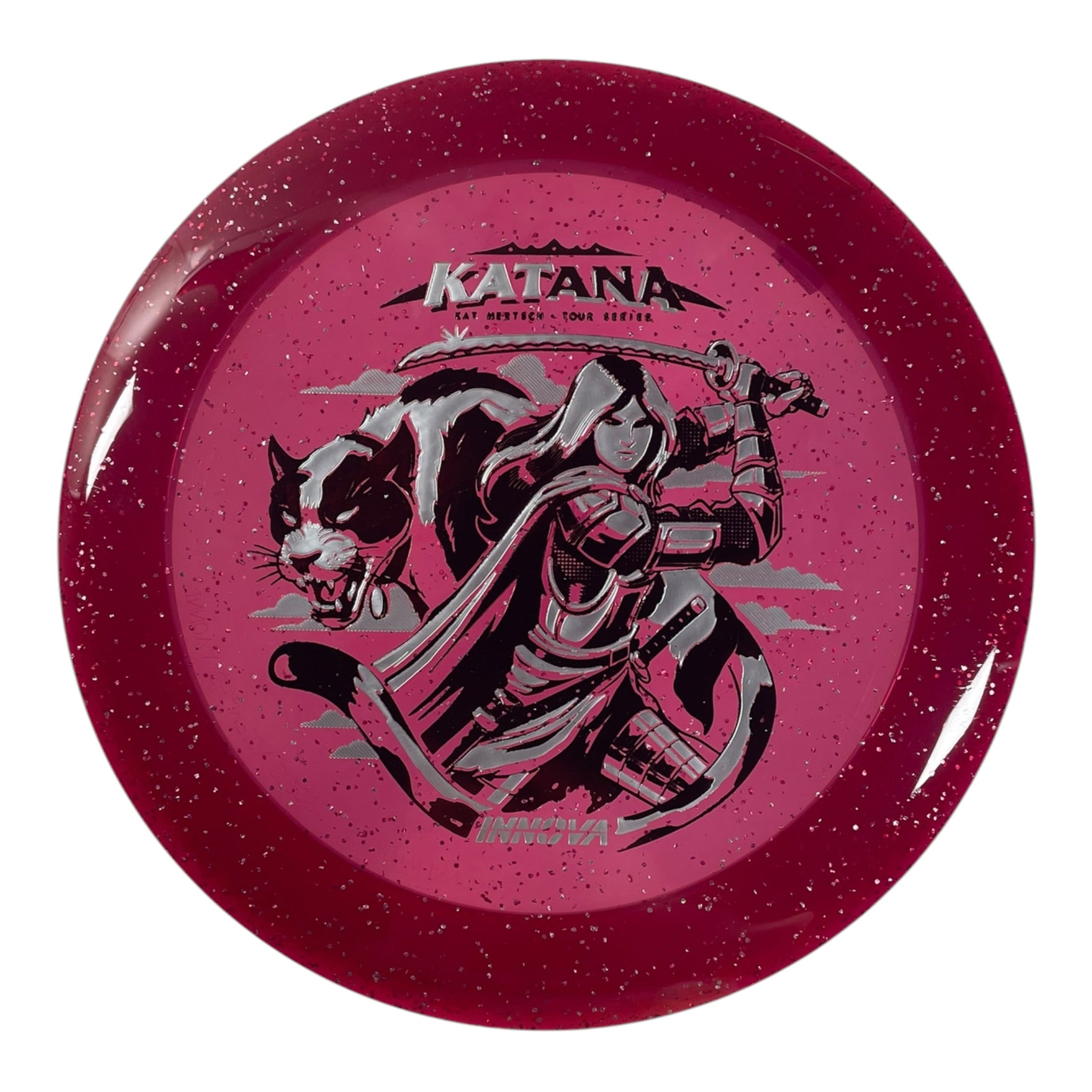 Innova Champion Discs Katana | Metal Flake Champion | Red/Maroon 171g (Kat Mertsch) Disc Golf