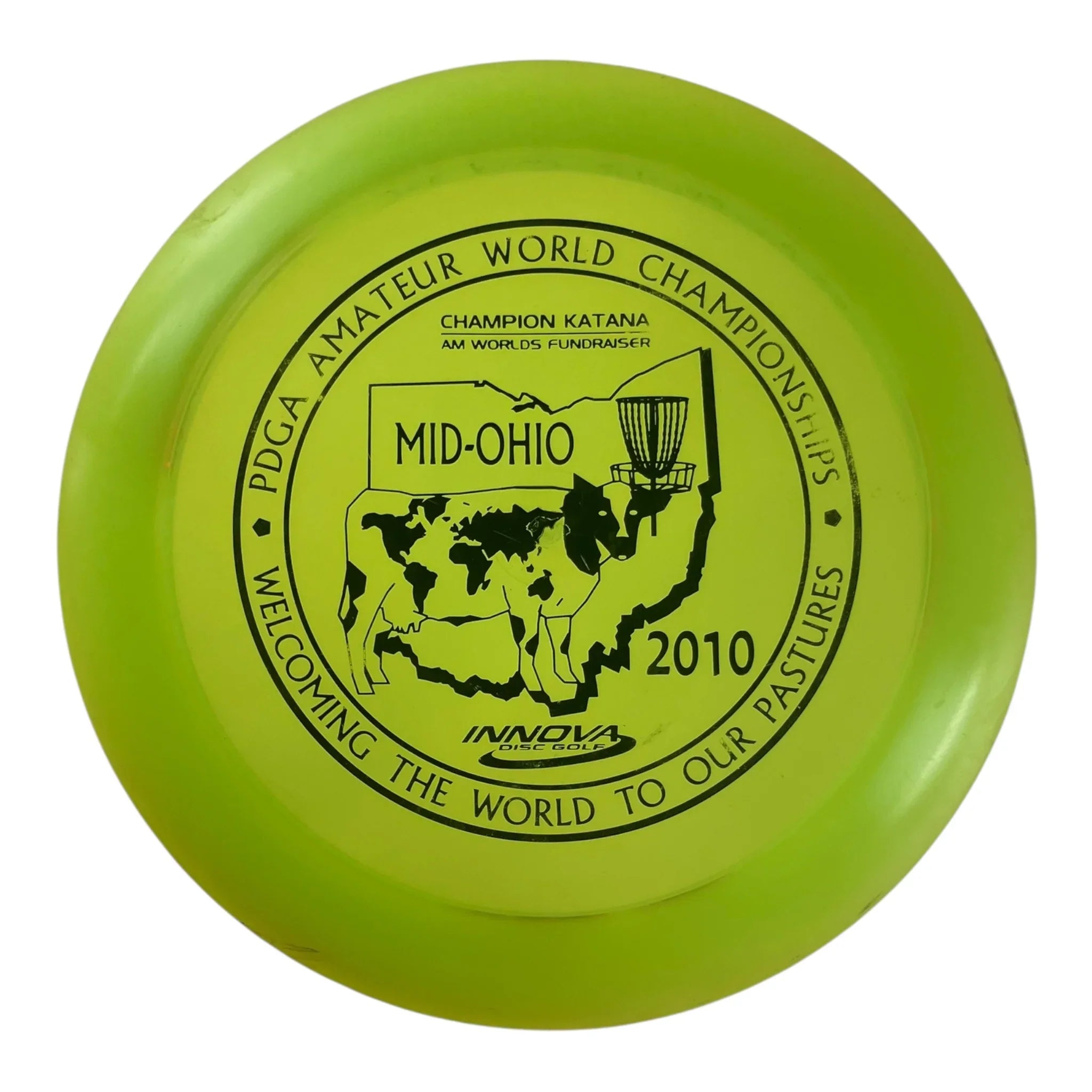 Innova Champion Discs Katana - Used Fair | Champion | Green/Black 170g (First Run - AM Worlds 2010) Disc Golf