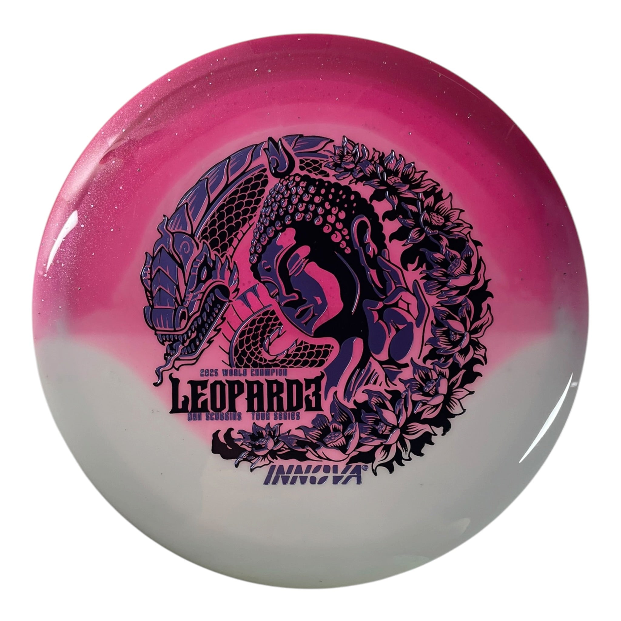 Innova Champion Discs Leopard3 | Duo | Pink/Purple 175g (Ohn Scoggins) Disc Golf