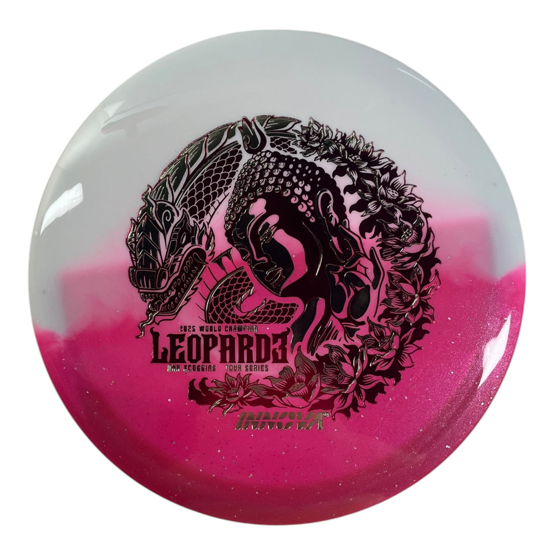 Innova Champion Discs Leopard3 | Duo | Pink/Silver 175g (Ohn Scoggins) Disc Golf