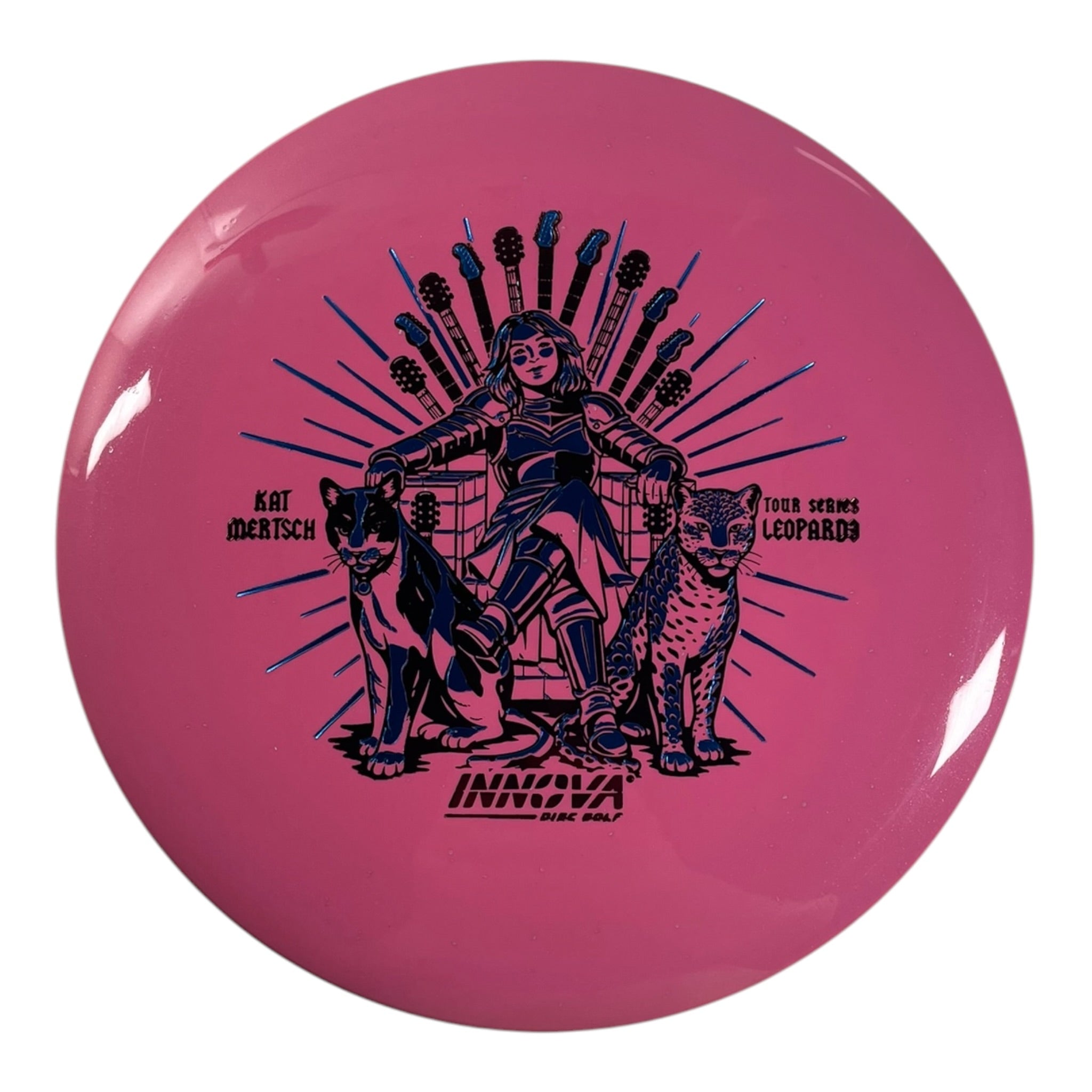 Innova Champion Discs Leopard3 | Metal Flake Star | Pink/Blue 172g (Kat Mertsch) Disc Golf