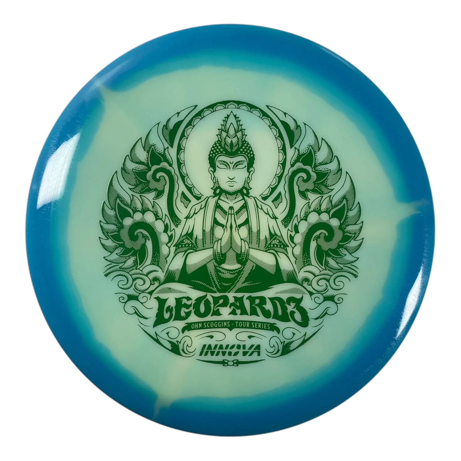 Innova Champion Discs Leopard3 | Proto Glow Halo Star | Blue/Green 174g (Ohn Scoggins) Disc Golf