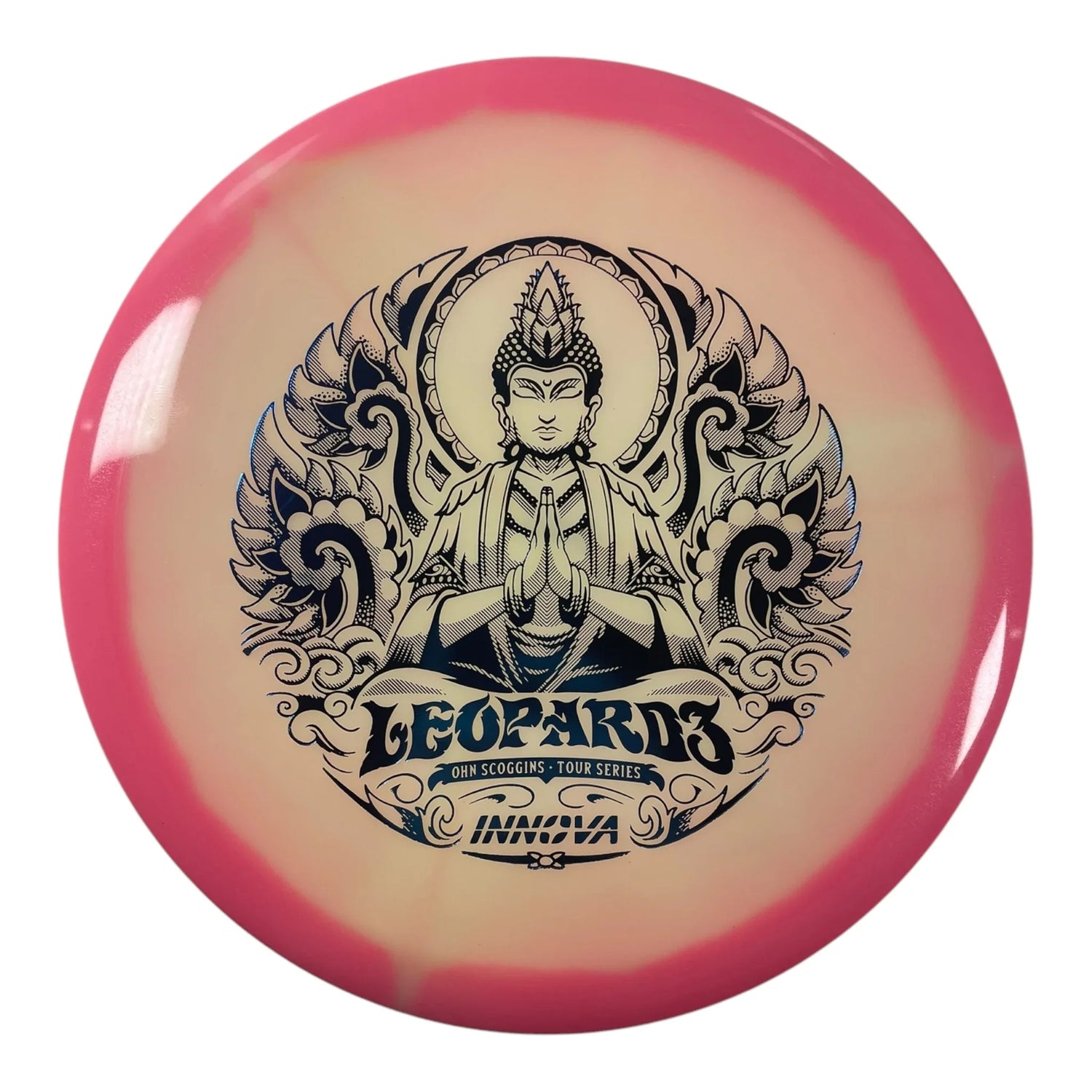 Innova Champion Discs Leopard3 | Proto Glow Halo Star | Pink/Blue 174g (Ohn Scoggins) Disc Golf
