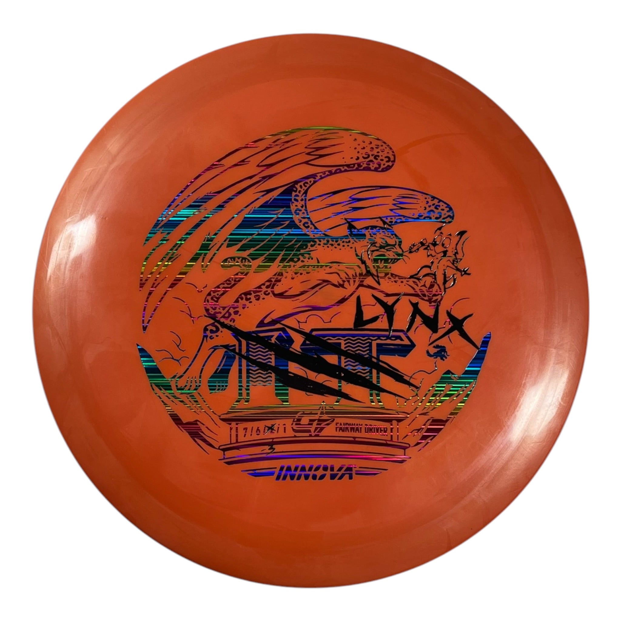 Innova Champion Discs Lynx | GStar | Orange/Rainbow 170g (Over Stamp) Disc Golf