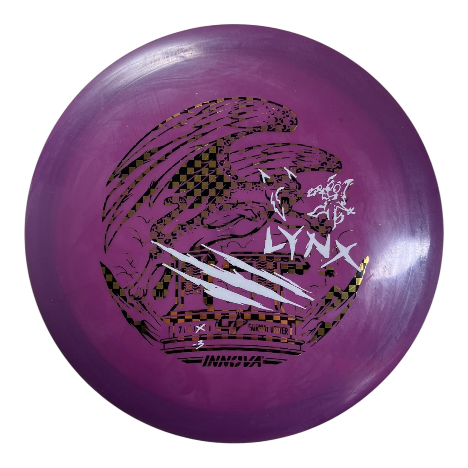 Innova Champion Discs Lynx | GStar | Purple/Checkers 172g (Over Stamp) Disc Golf