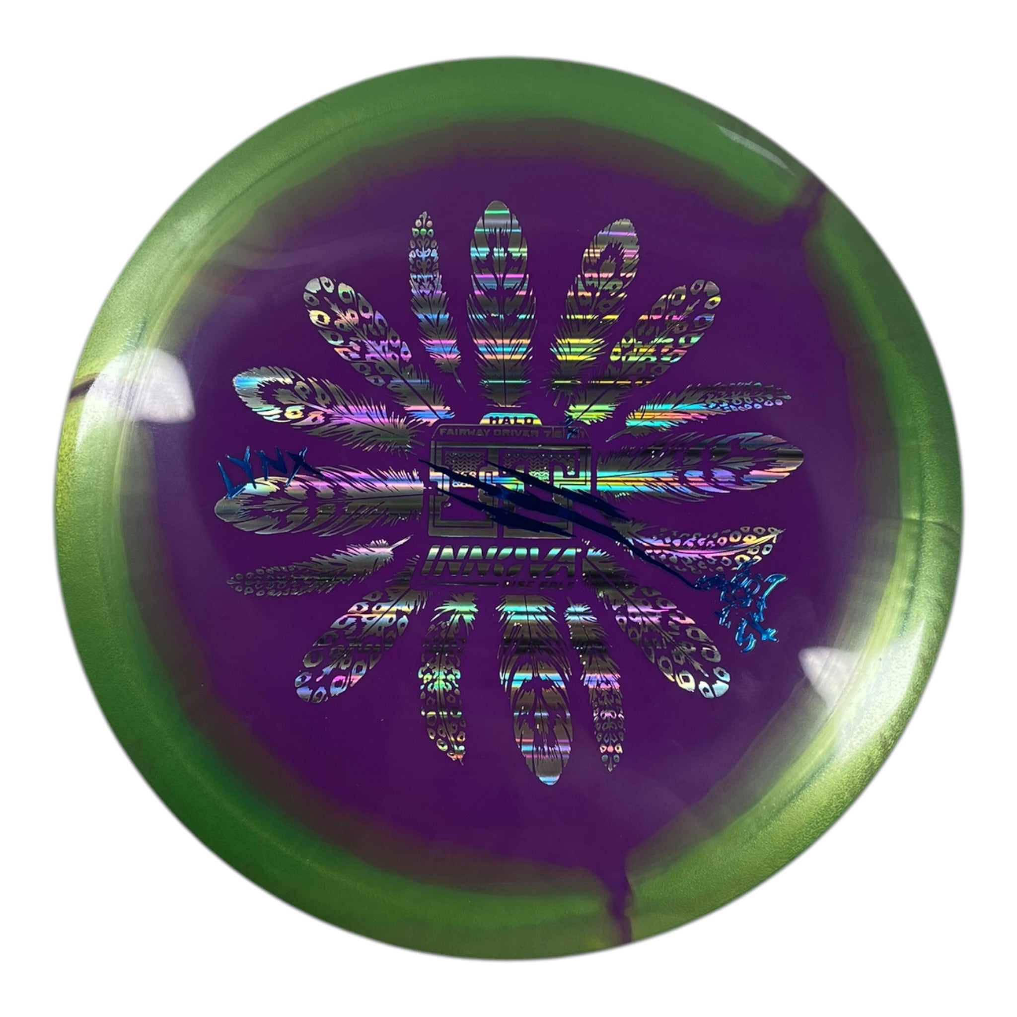 Innova Champion Discs Lynx | Halo Star | Purple/Green 171g (Over Stamp) Disc Golf