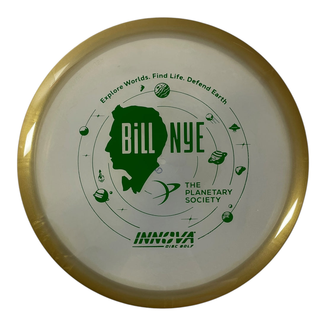 Innova Champion Discs Mako3 | Halo Champion | Gold/Green 180g (Bill Nye) Disc Golf
