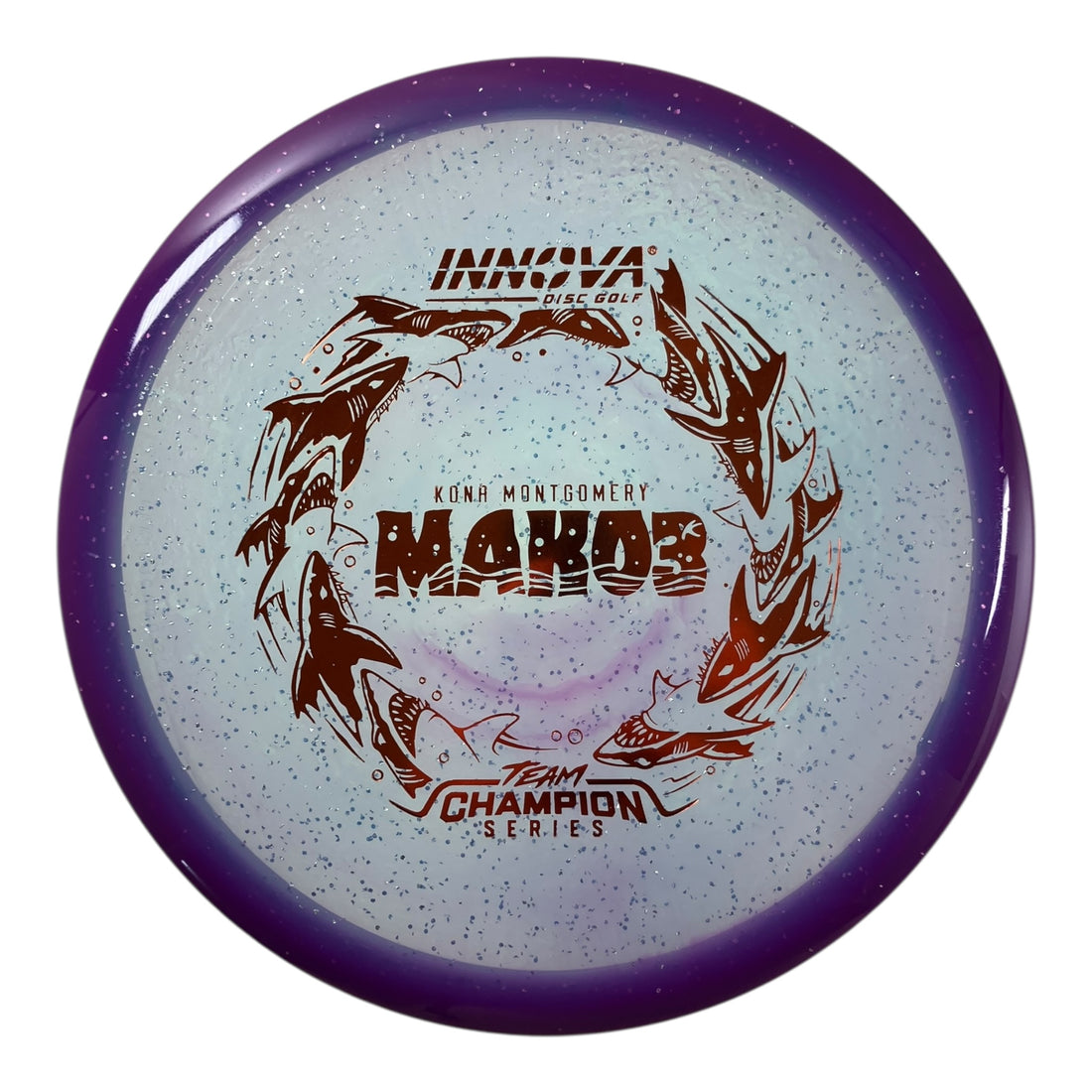 Innova Champion Discs Mako3 | Metalflake Halo Champion | Purple/Bronze 180g (Kona Montgomery) Disc Golf