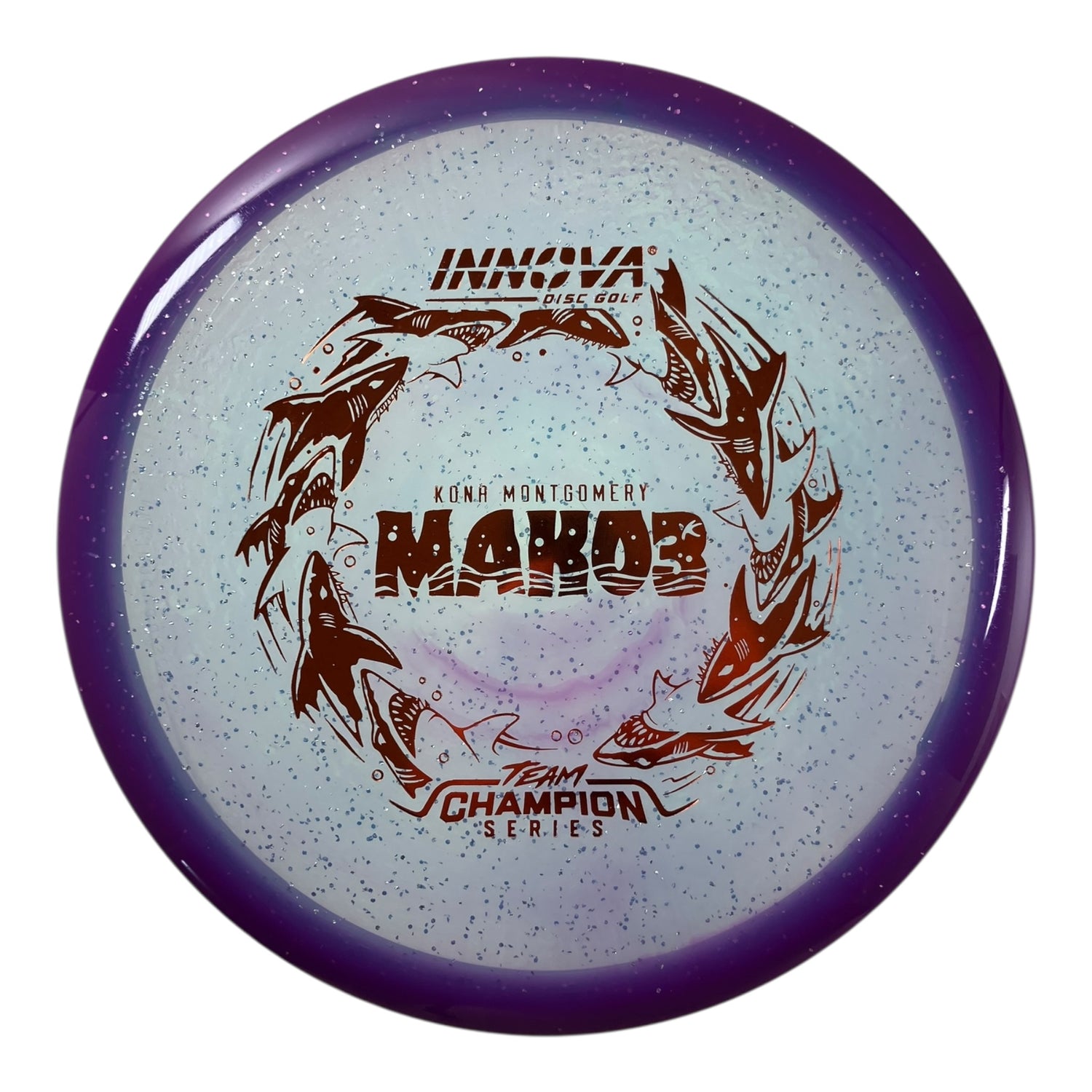 Innova Champion Discs Mako3 | Metalflake Halo Champion | Purple/Bronze 180g (Kona Montgomery) Disc Golf