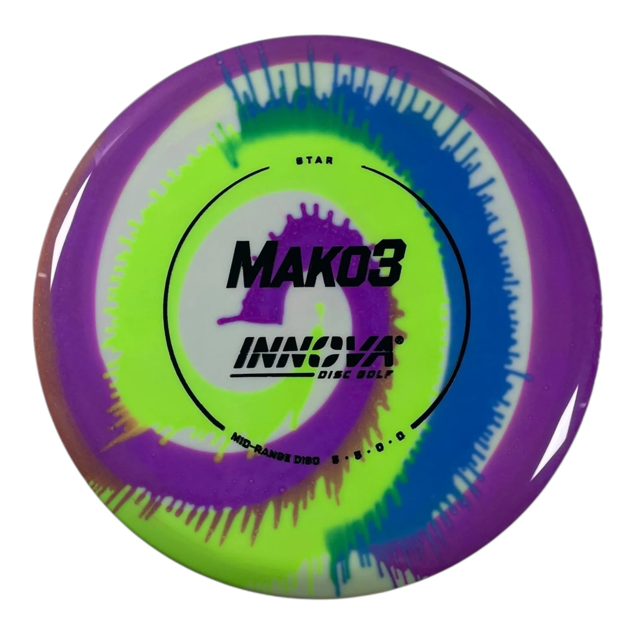 Innova Champion Discs Mako3 | Star I-Dye | Purple/Black 180g Disc Golf