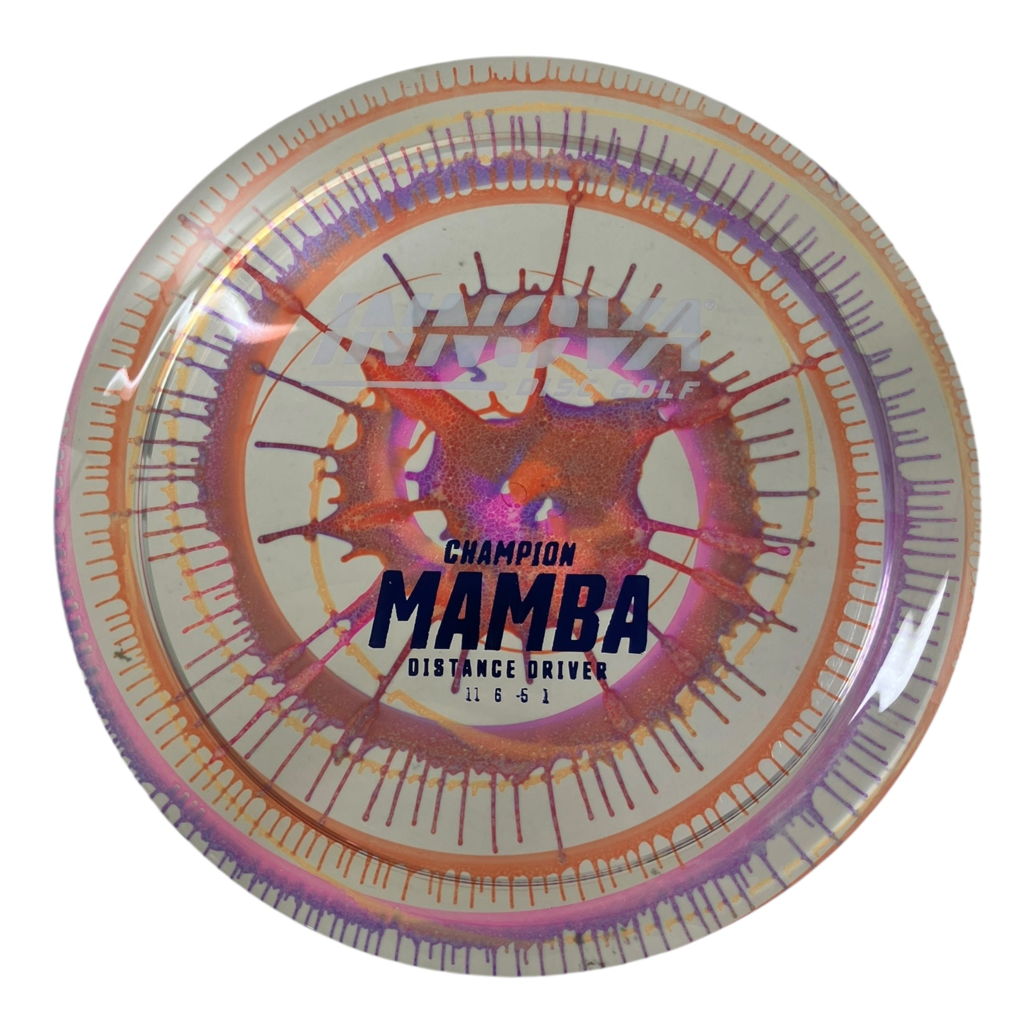 Innova Champion Discs Mamba | Champion I-Dye | Orange/Purple 165 Disc Golf