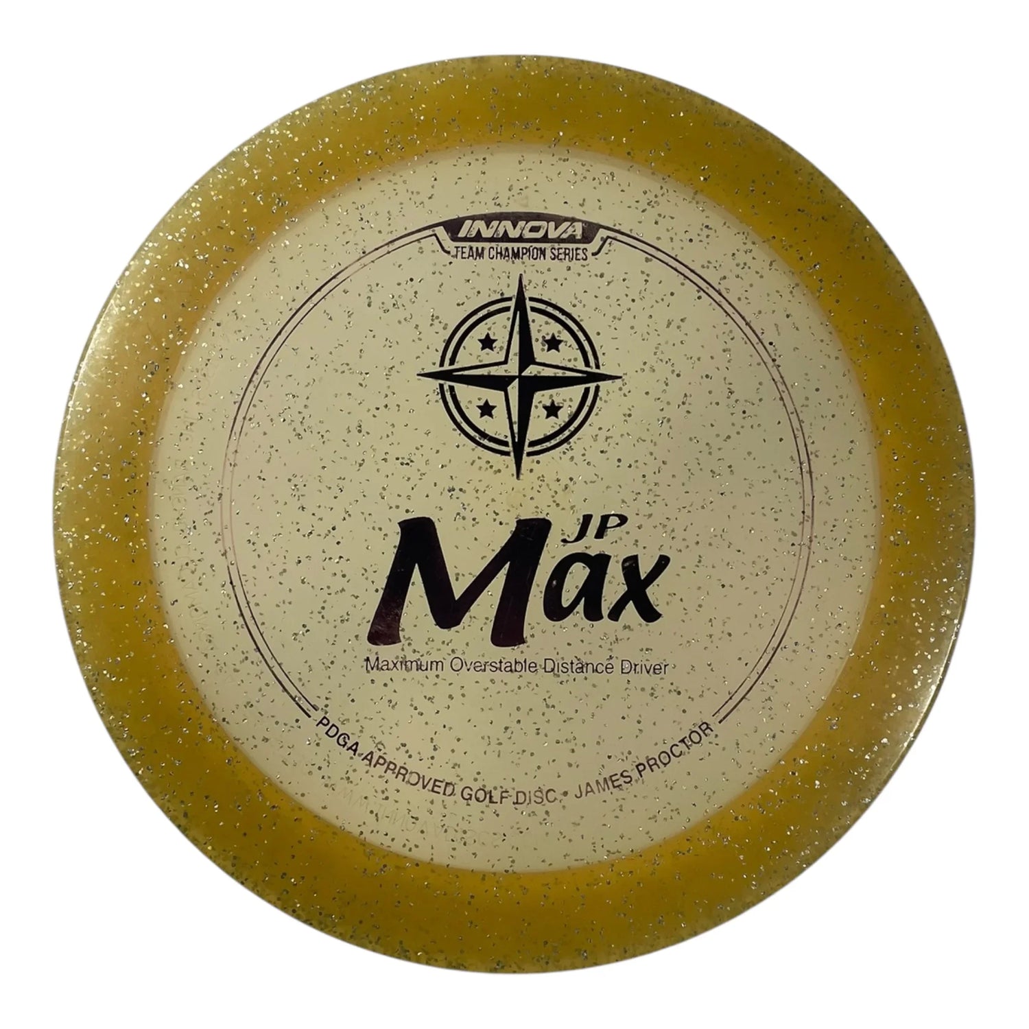 Innova Champion Discs Max | Metal Flake Champion | Yellow/Pink 174g (James Proctor) Disc Golf