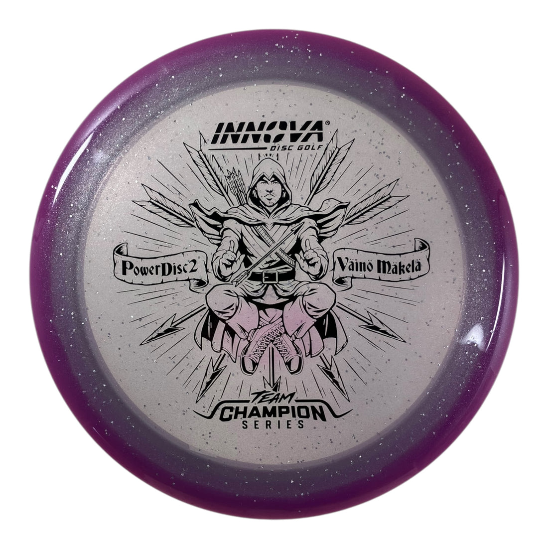 Innova Champion Discs Power Disc2 | Moondust Halo Champion | Purple/Black 175g (Vaino Makela) Disc Golf