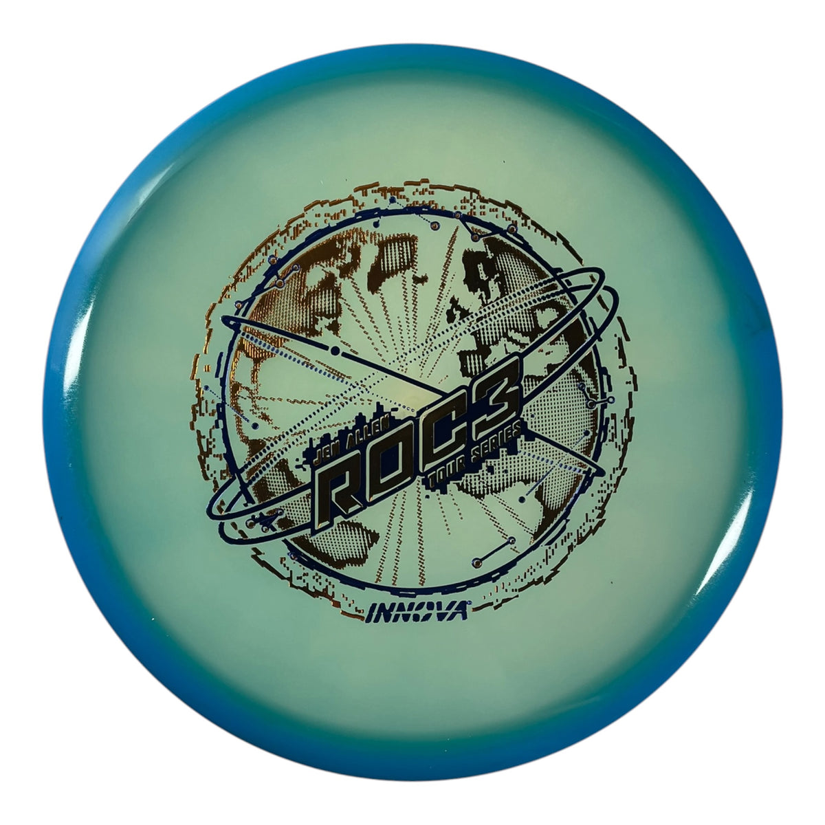 Innova Champion Discs Roc3 | Proto Glow Halo Champion | Blue/Bronze 180g (Jen Allen) Disc Golf
