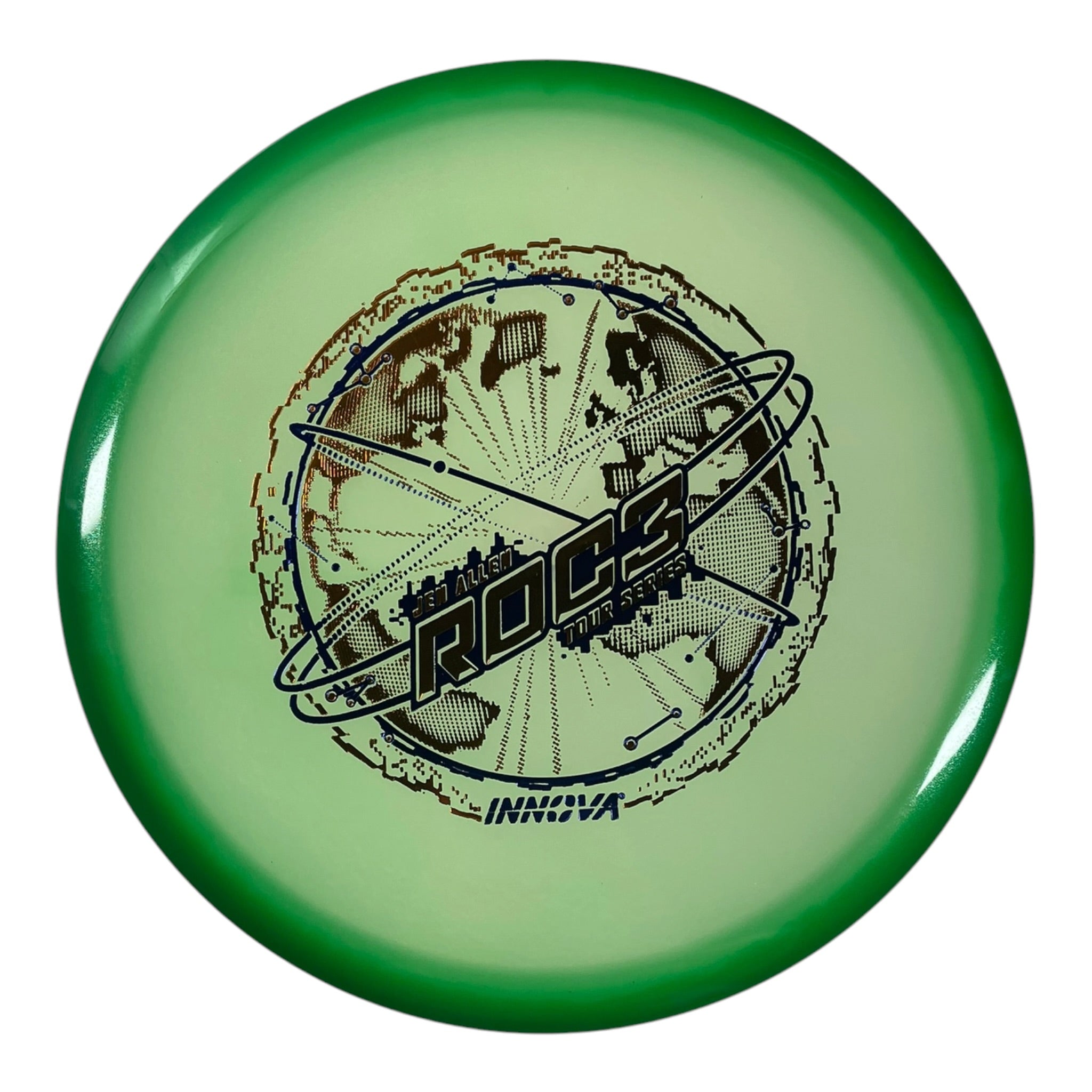Innova Champion Discs Roc3 | Proto Glow Halo Champion | Green/Bronze 180g (Jen Allen) Disc Golf