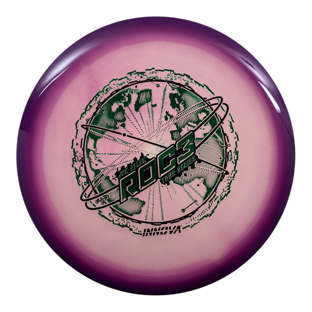 Innova Champion Discs Roc3 | Proto Glow Halo Champion | Purple/Green 180g (Jen Allen) Disc Golf