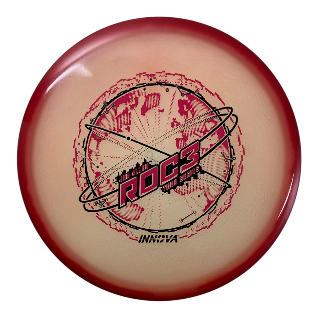 Innova Champion Discs Roc3 | Proto Glow Halo Champion | Red/Pink 180g (Jen Allen) Disc Golf