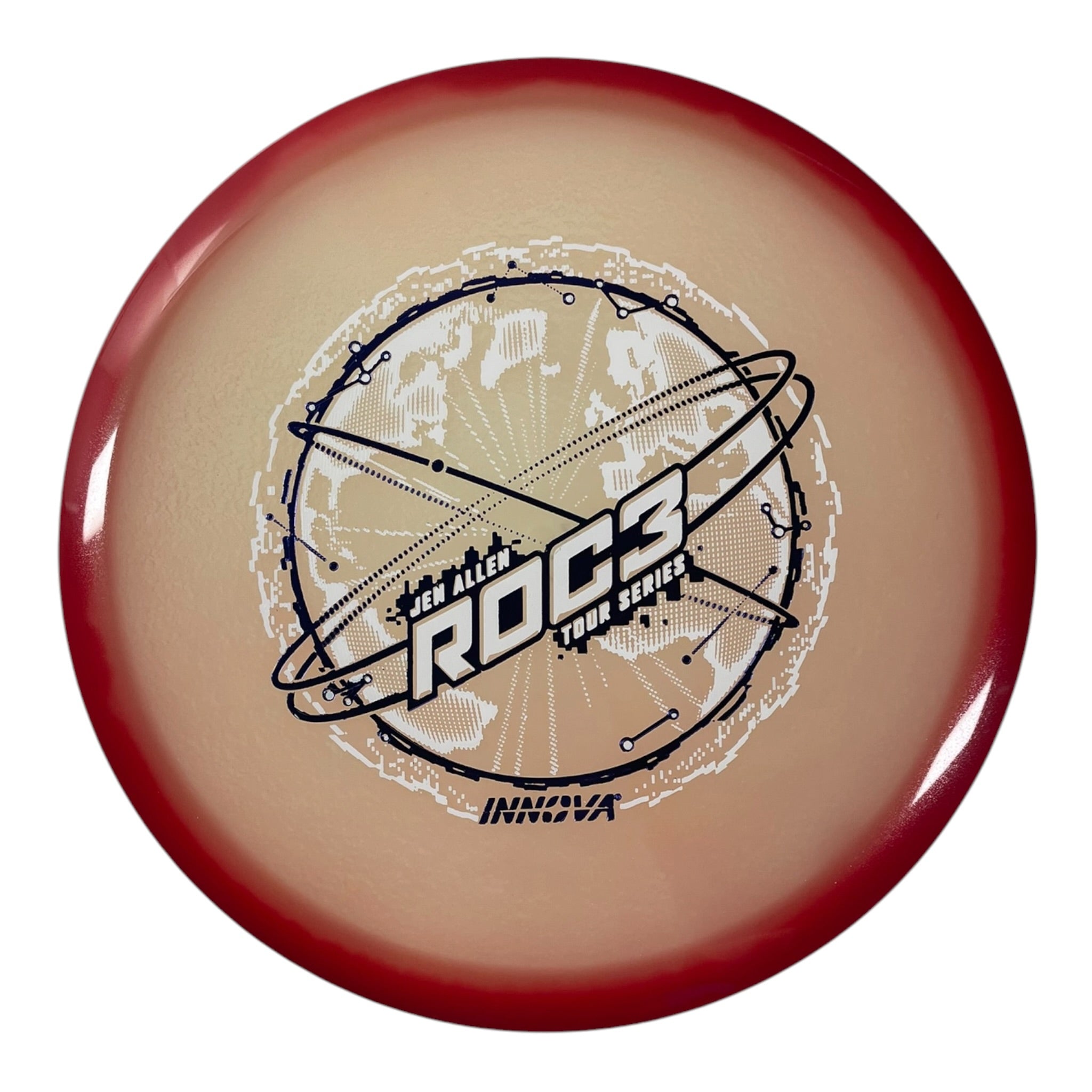 Innova Champion Discs Roc3 | Proto Glow Halo Champion | Red/White 180g (Jen Allen) Disc Golf