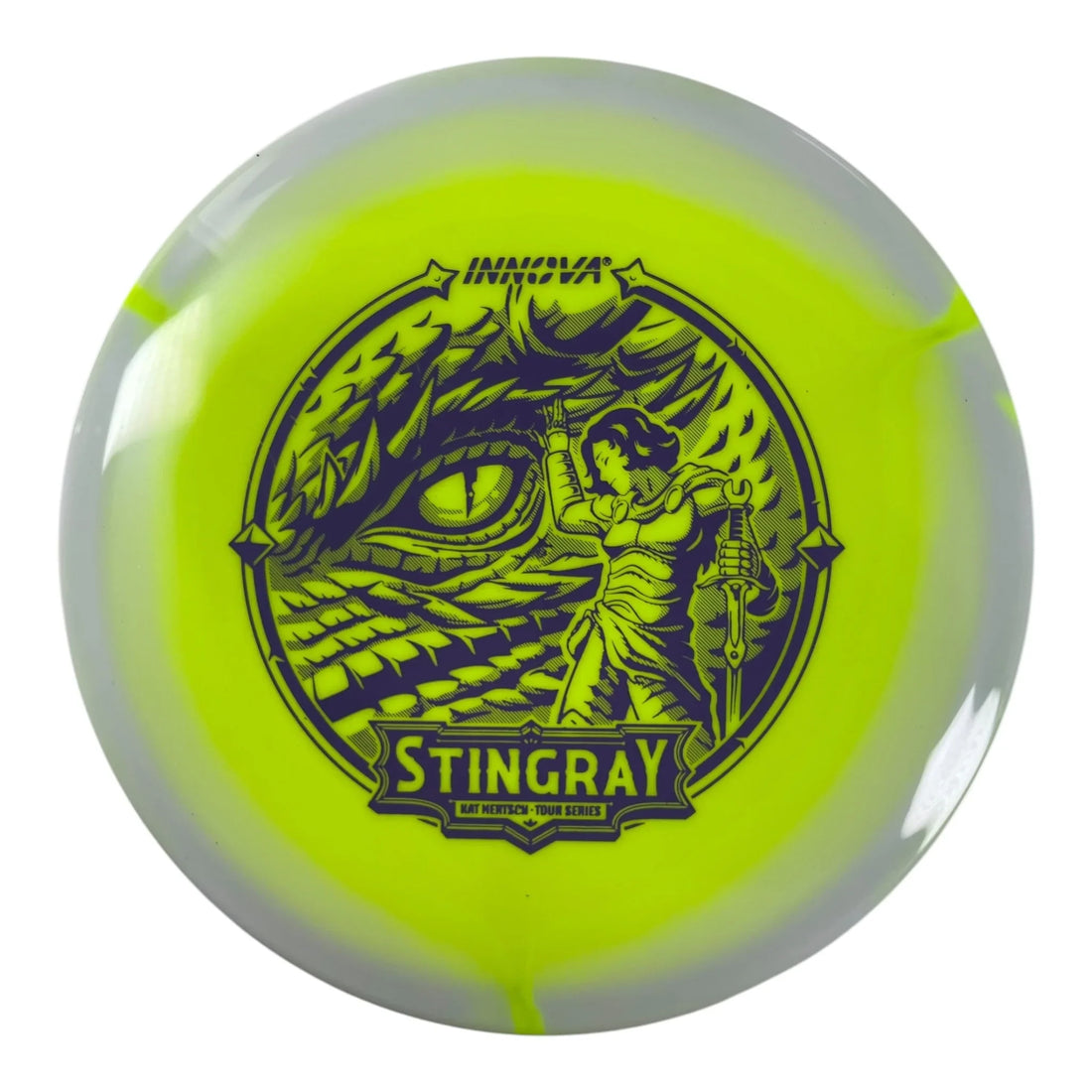 Innova Champion Discs Stingray | Halo | Yellow/Purple 180g (Kat Mertsch) Disc Golf