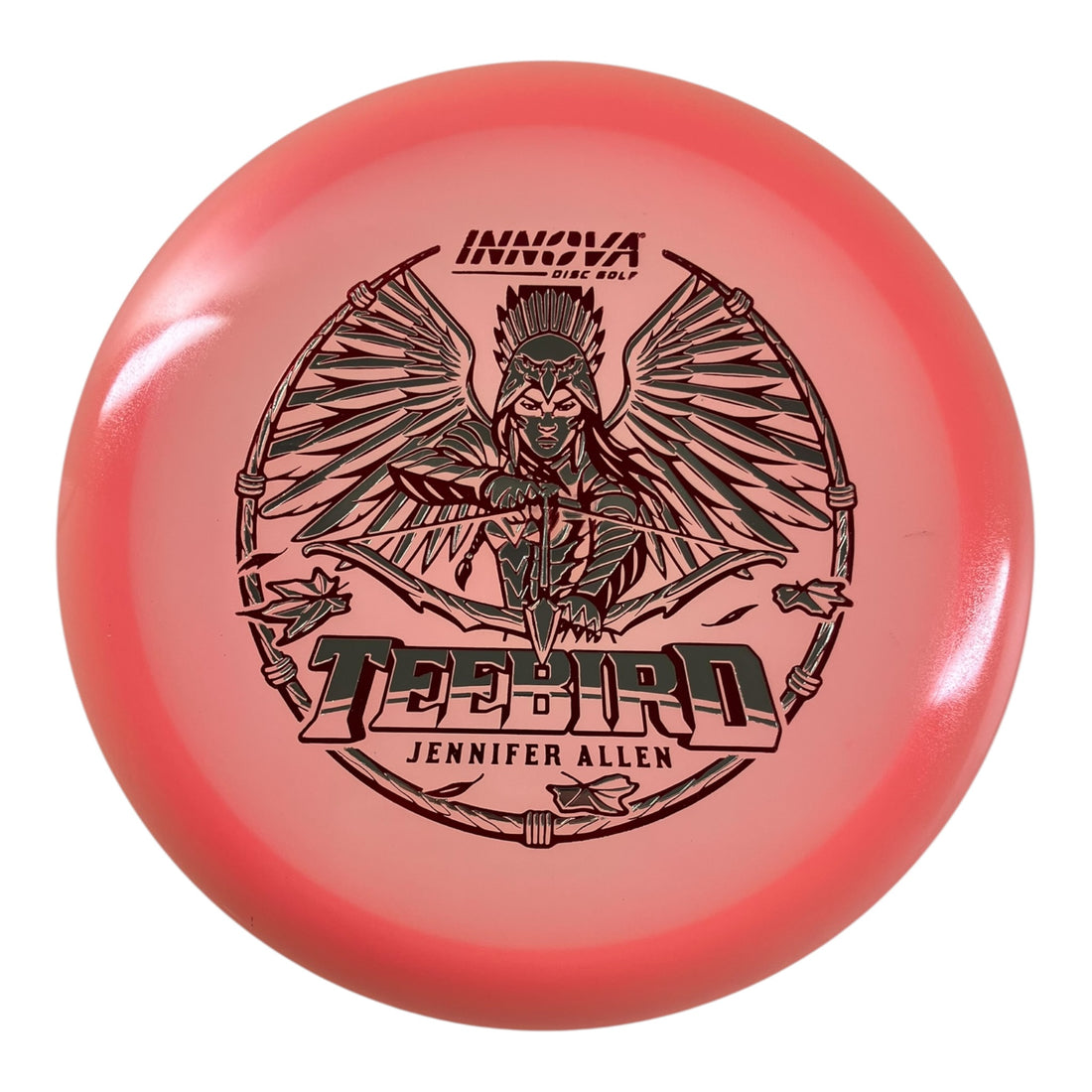 Innova Champion Discs Teebird | Proto Glow Champion | Pink/Red 173g (Jennifer Allen) Disc Golf