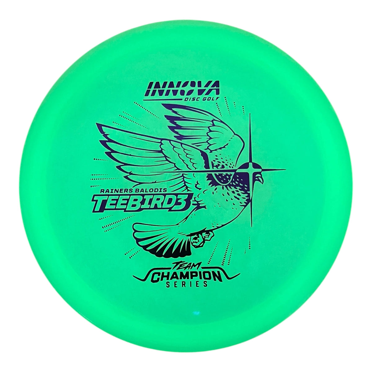 Innova Champion Discs Teebird3 | Proto Glow Champion | White/Purple 175g (Rainers Balodis) Disc Golf