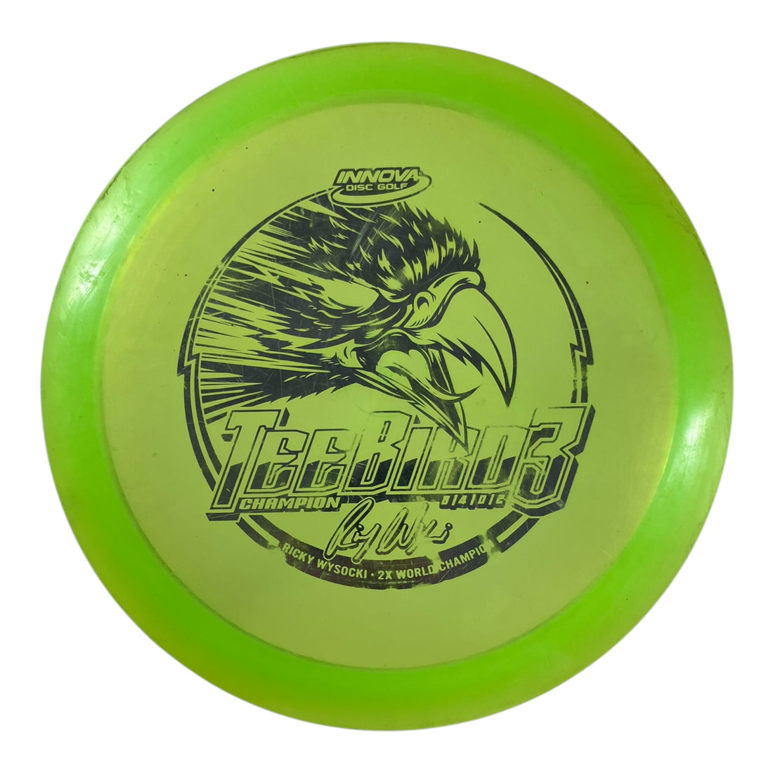 Innova Champion Discs Teebird3 - Used Fair | Champion | Green/Silver 170g (Ricky Wysocki 2x) Disc Golf