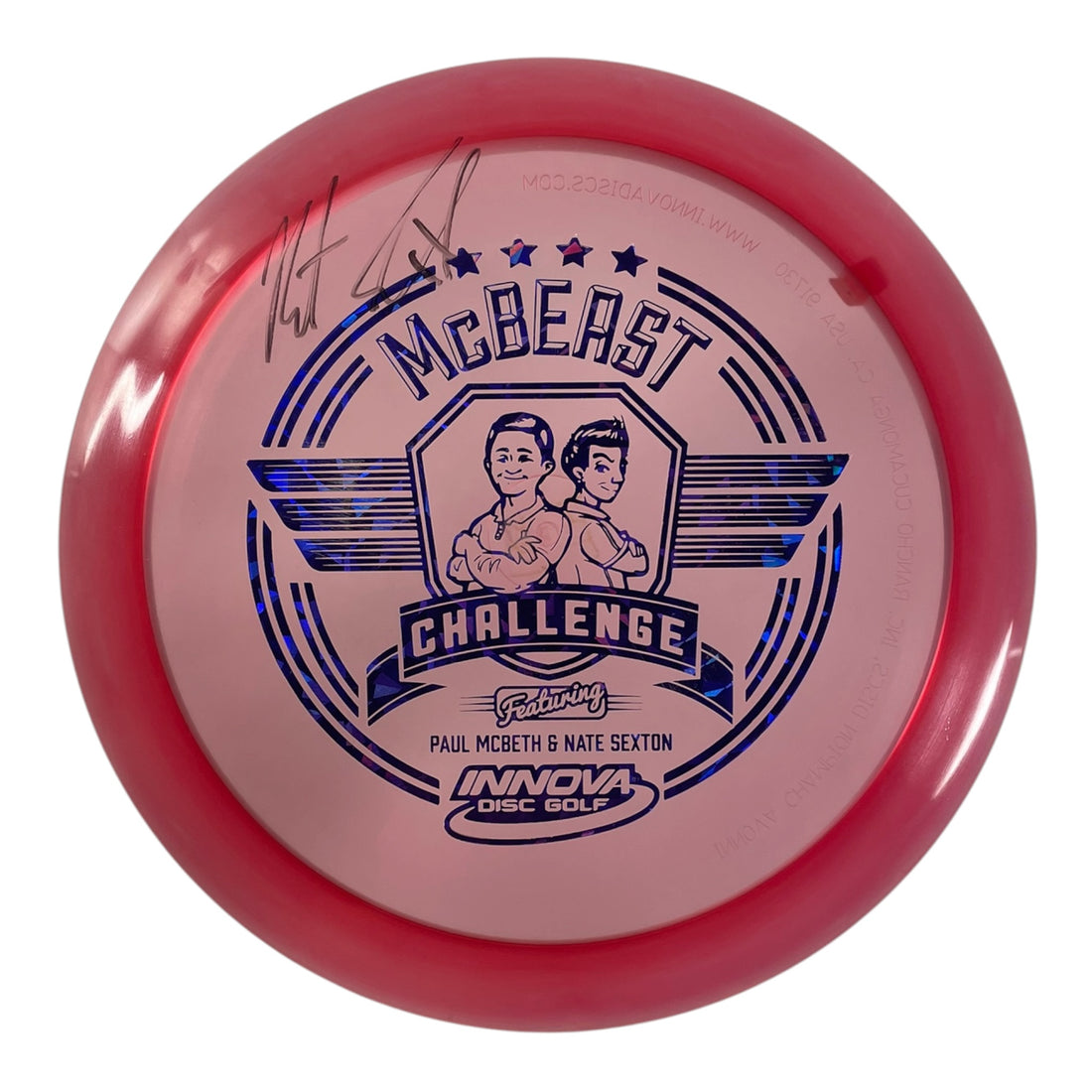 Innova Champion Discs Thunderbird - McBeast Challenge | Champion | Red/Purple 176g (Signed by Nate Sexton) Disc Golf