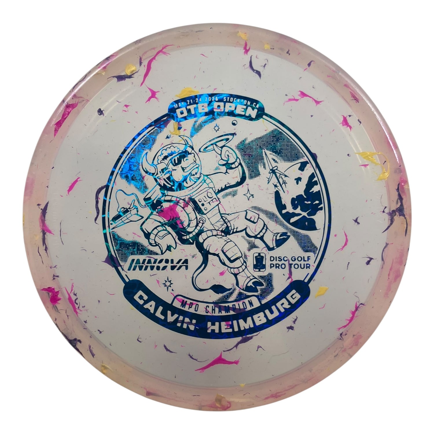 Innova Champion Discs Toro | Party Time | Pink/Blue 175g (Calvin Heimburg OTB Open) Disc Golf