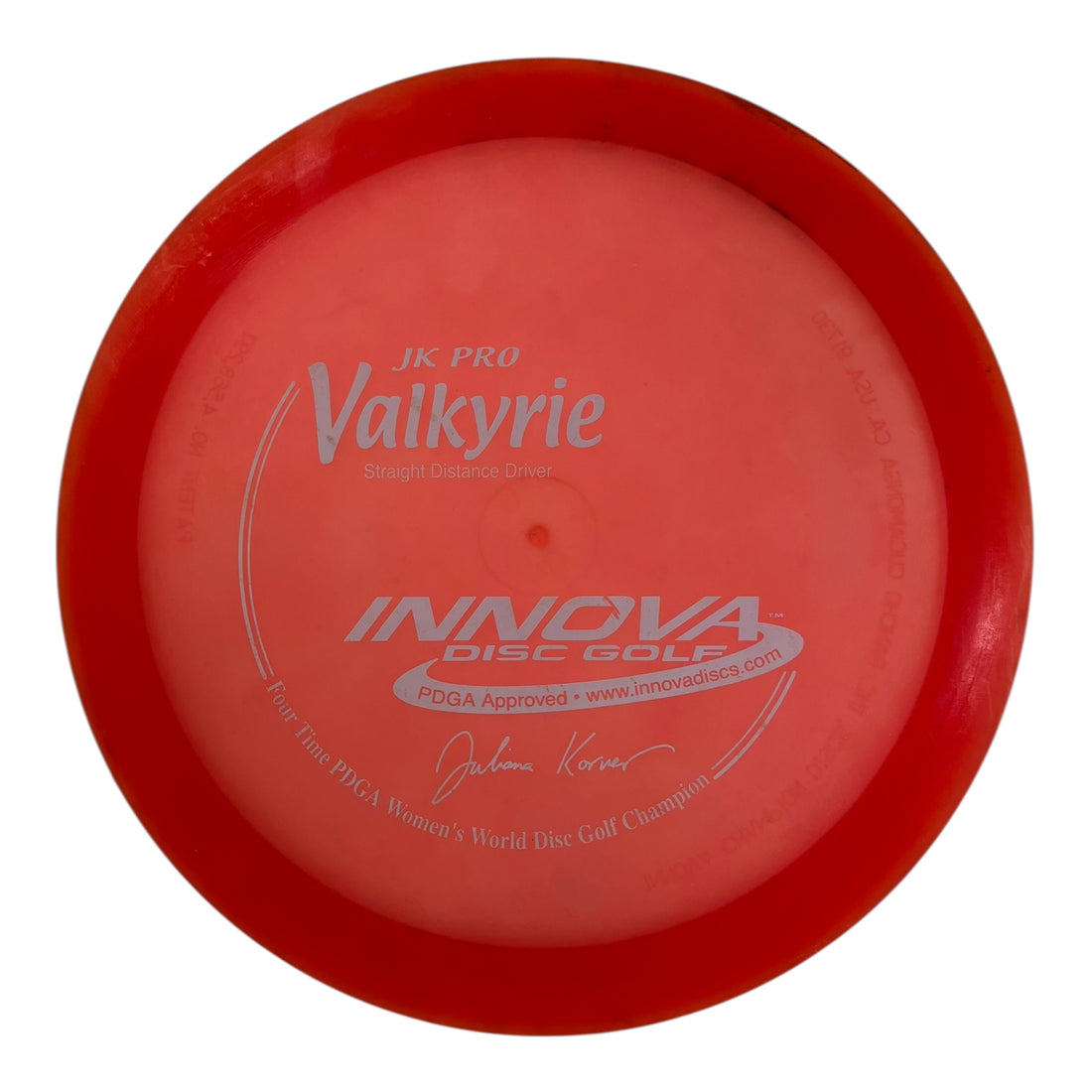 Innova Champion Discs Valkyrie - Used Good | JK Pro | Red/White 175g (4X Juliana Korver PFN) Disc Golf