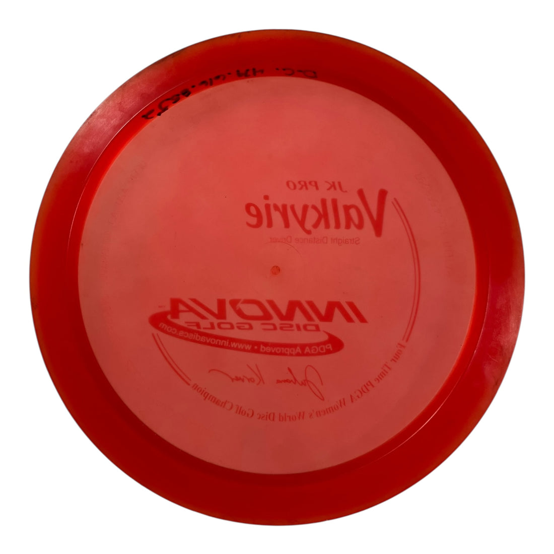 Innova Champion Discs Valkyrie - Used Good | JK Pro | Red/White 175g (4X Juliana Korver PFN) Disc Golf