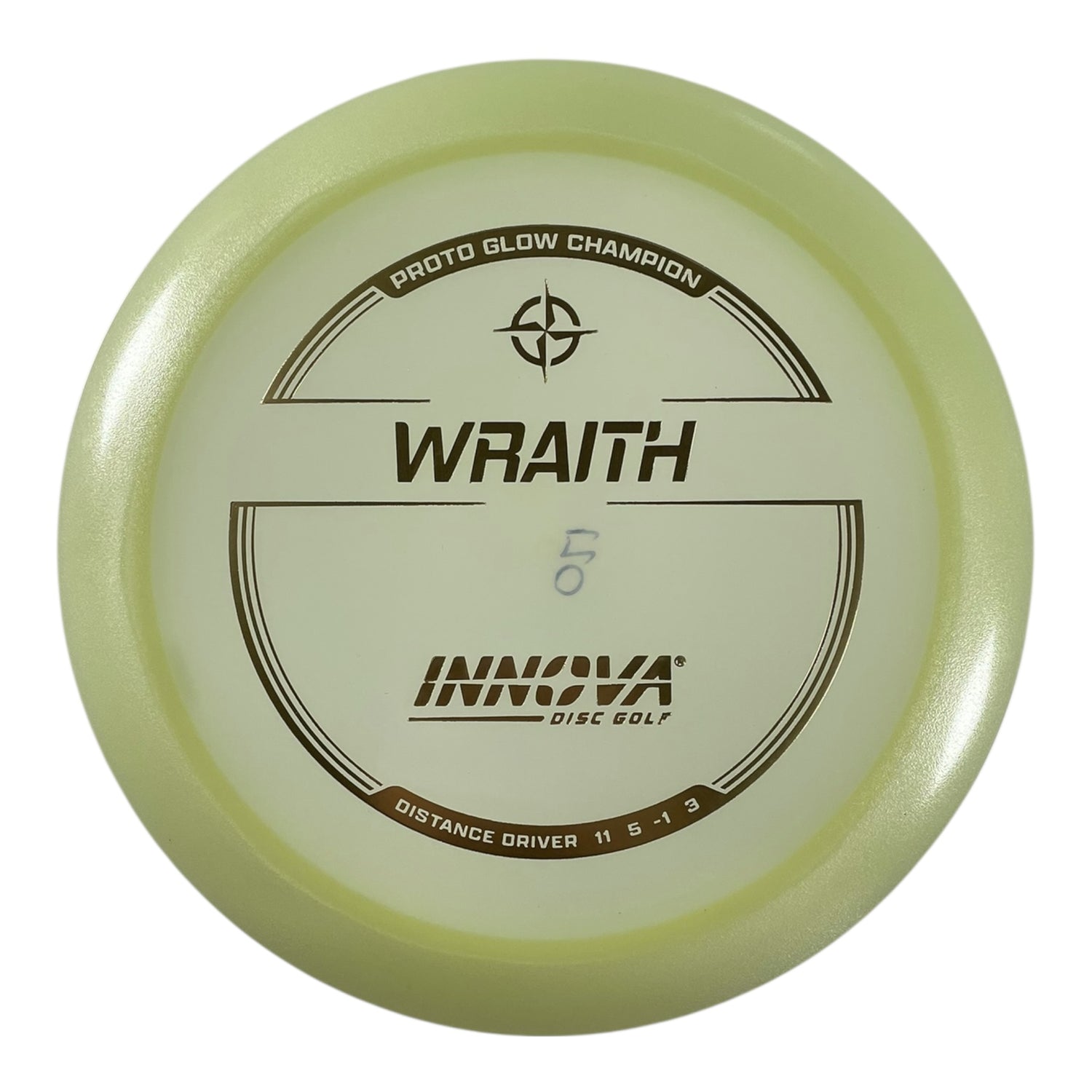 Innova Champion Discs Wraith | Proto Glow Champion | Glow/Gold 170g Disc Golf