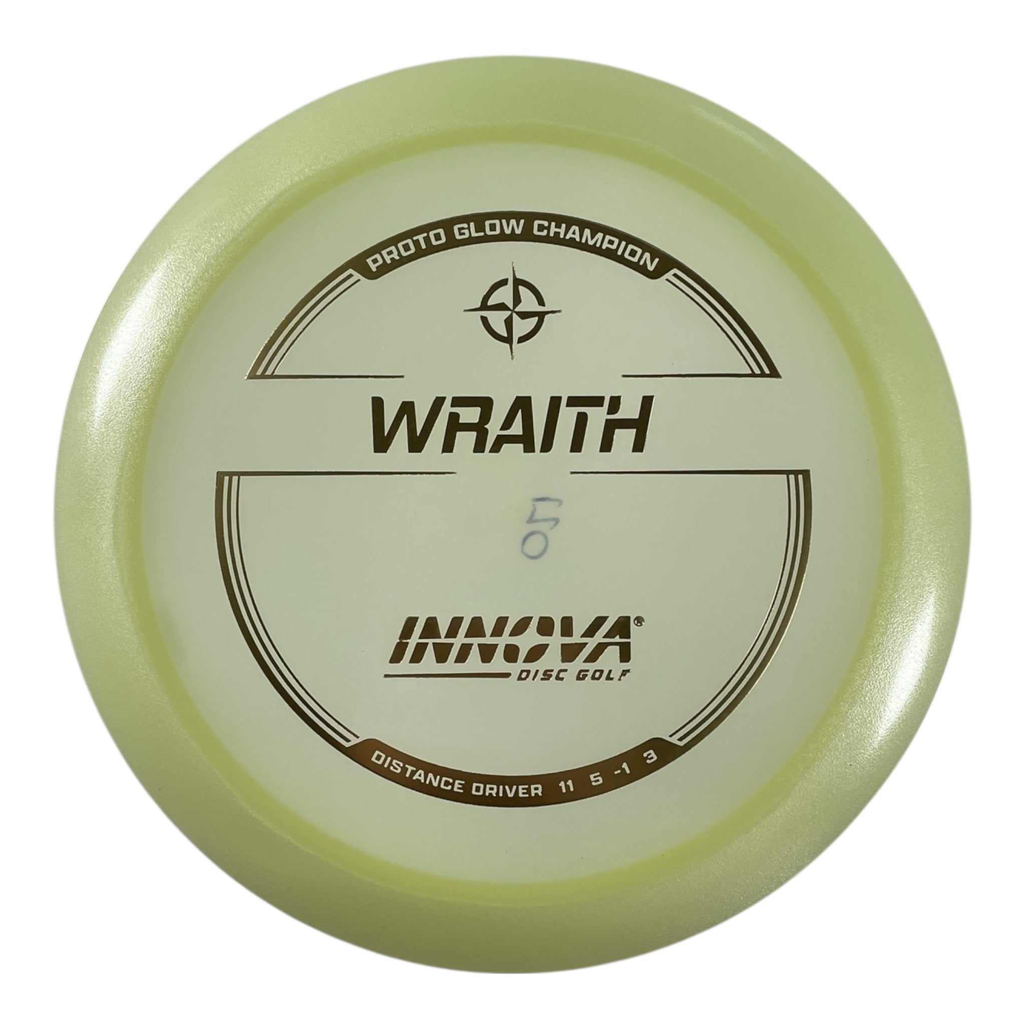 Innova Champion Discs Wraith | Proto Glow Champion | Glow/Gold 170g Disc Golf